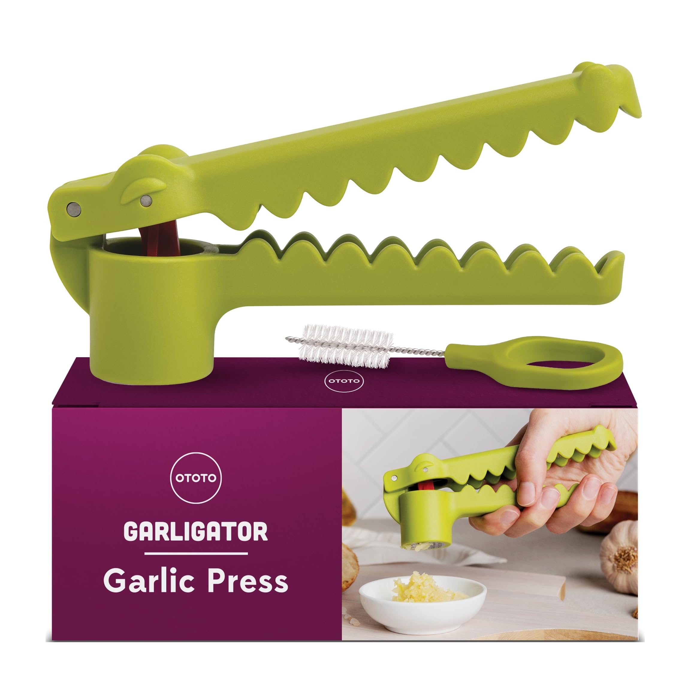 New!!! Garligator Garlic Press By Ototo - Garlic Mincer Tool - Funny Gifts - Alligator Garlic Press - Garlic Crusher Press With