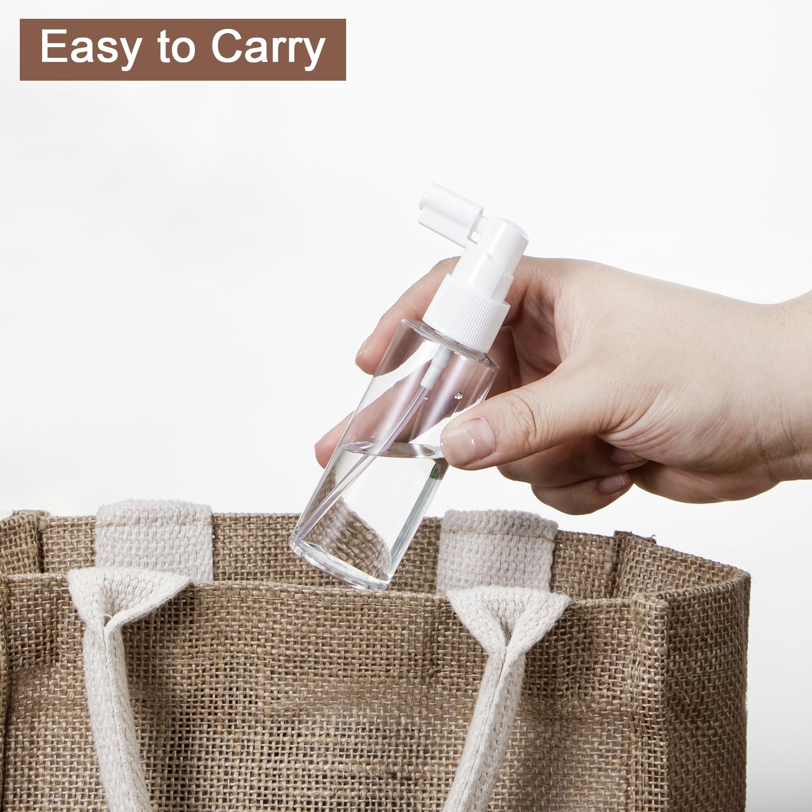 Yebeauty 2 Pack Refillable Travel Size Spray Bottle 2Oz/60Ml Plastic Empty Fine Mister Small Spray Bottles With Tight Cap Clear