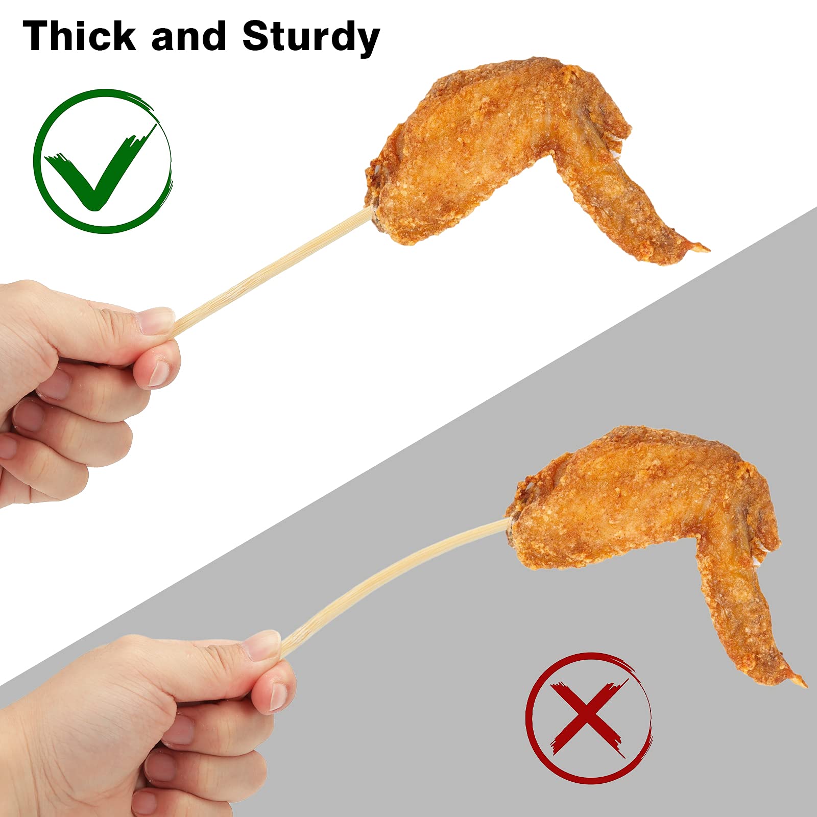 Hansgo Wooden Candy Apple Skewer Sticks, 5 Mm 7 Inches Birch Bbq Caramel Apple Sticks Cotton Candy Stick Rock Candy Stick Skewer