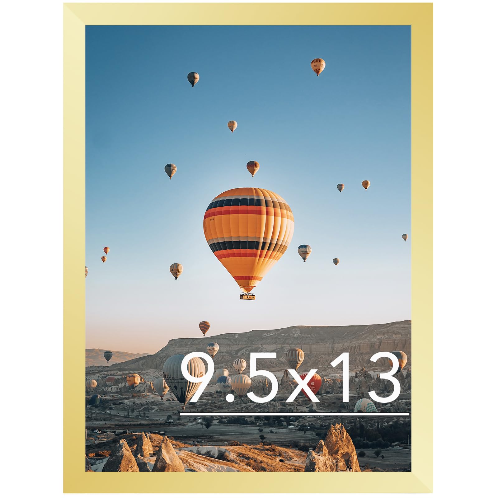 JCJMY 9.5x13 Picture Frame Gold for Wall Hanging, Wall Mounting Horizontally or Vertically, 9.5 x 13 Wall Gallery Poster Photo F