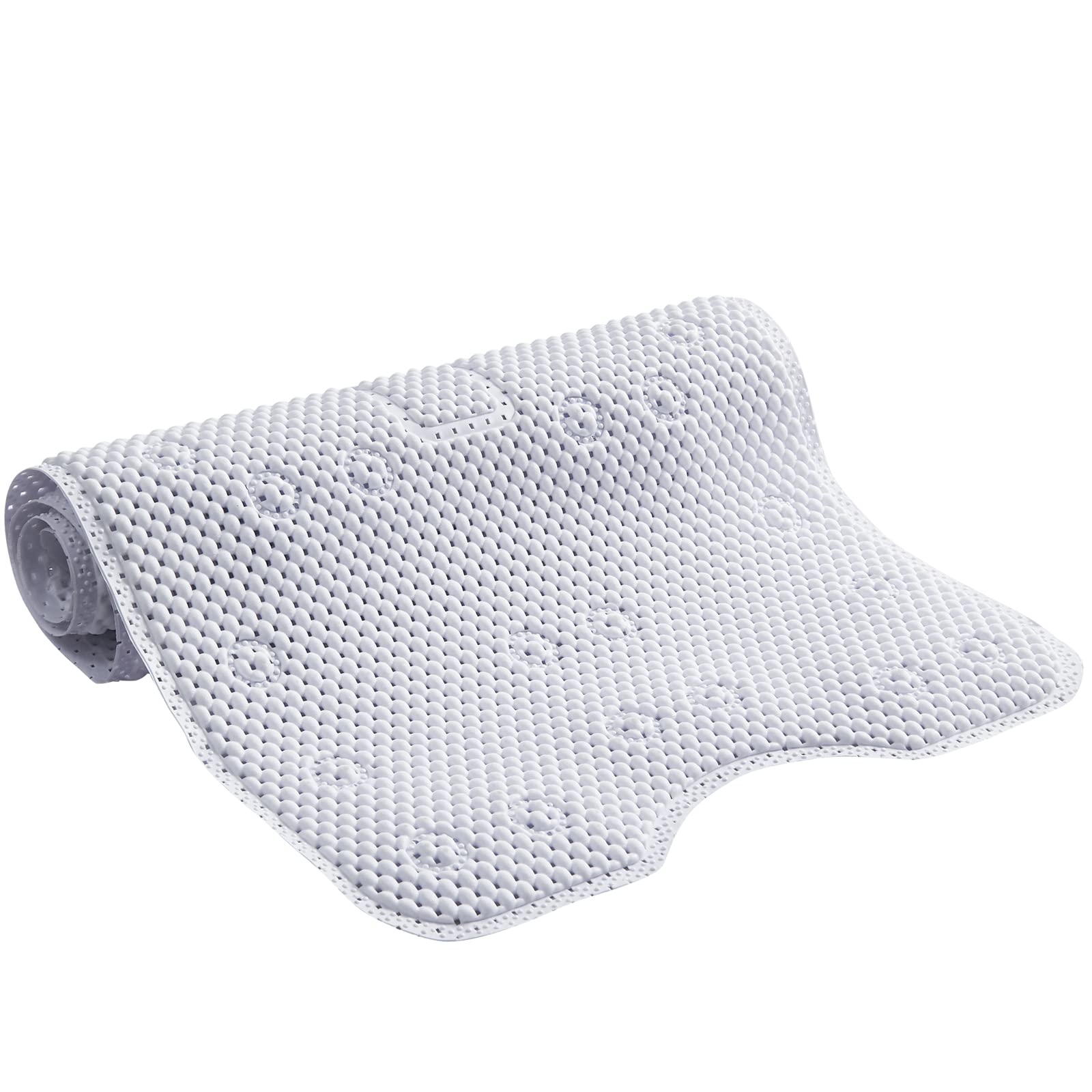 Yanzifly Bathtub Mat Non Slip Foam Soft Bath Mat For Tub 16X40 Extra Long, Bath Tub Mat Non Slip Shower Mats With Suction Cup Dr