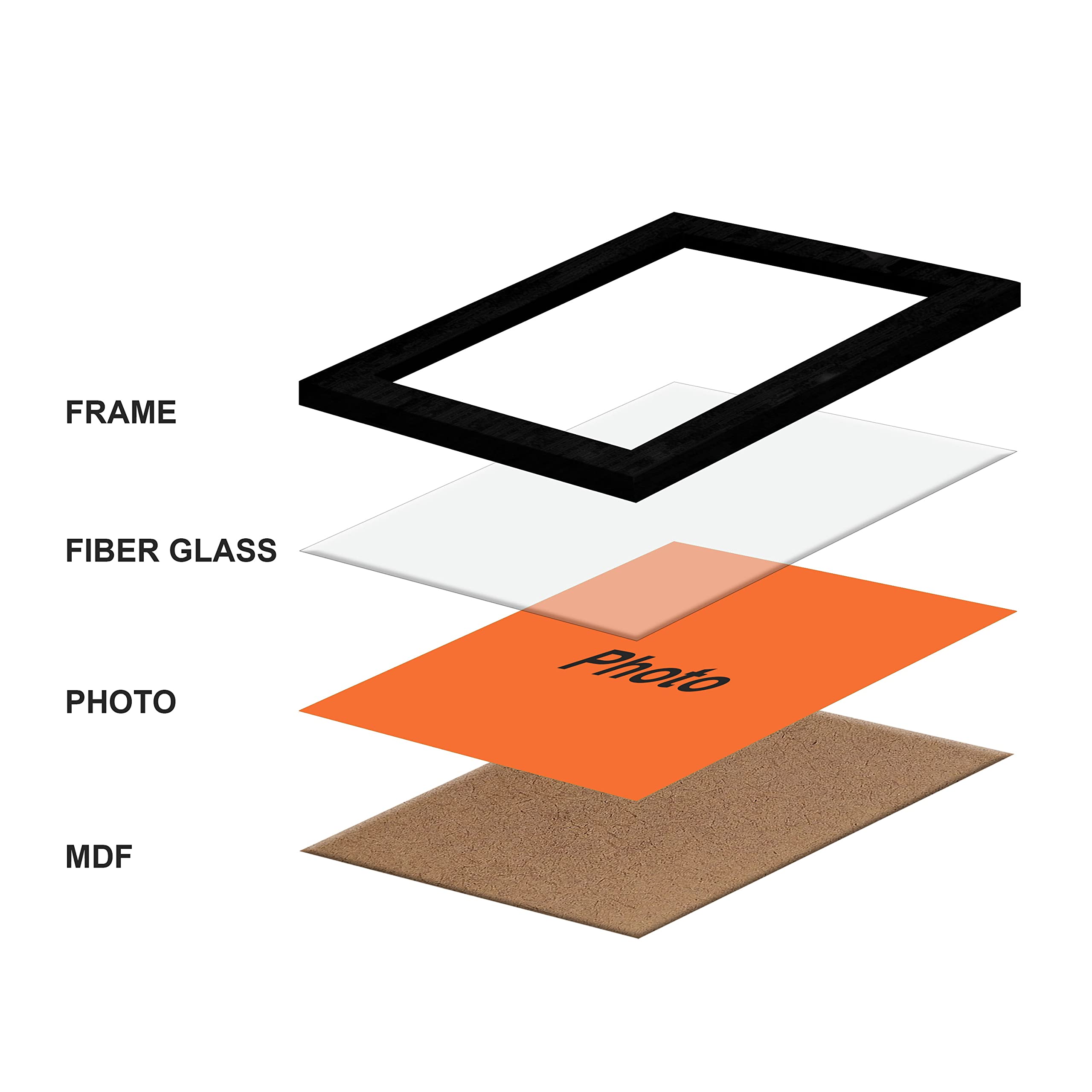 Indianara Multicolored Flowers In A Vase Framed Wall Painting With Table Top 2321Ttbk (8 Ix 6 Inch) -With Frame & Glass