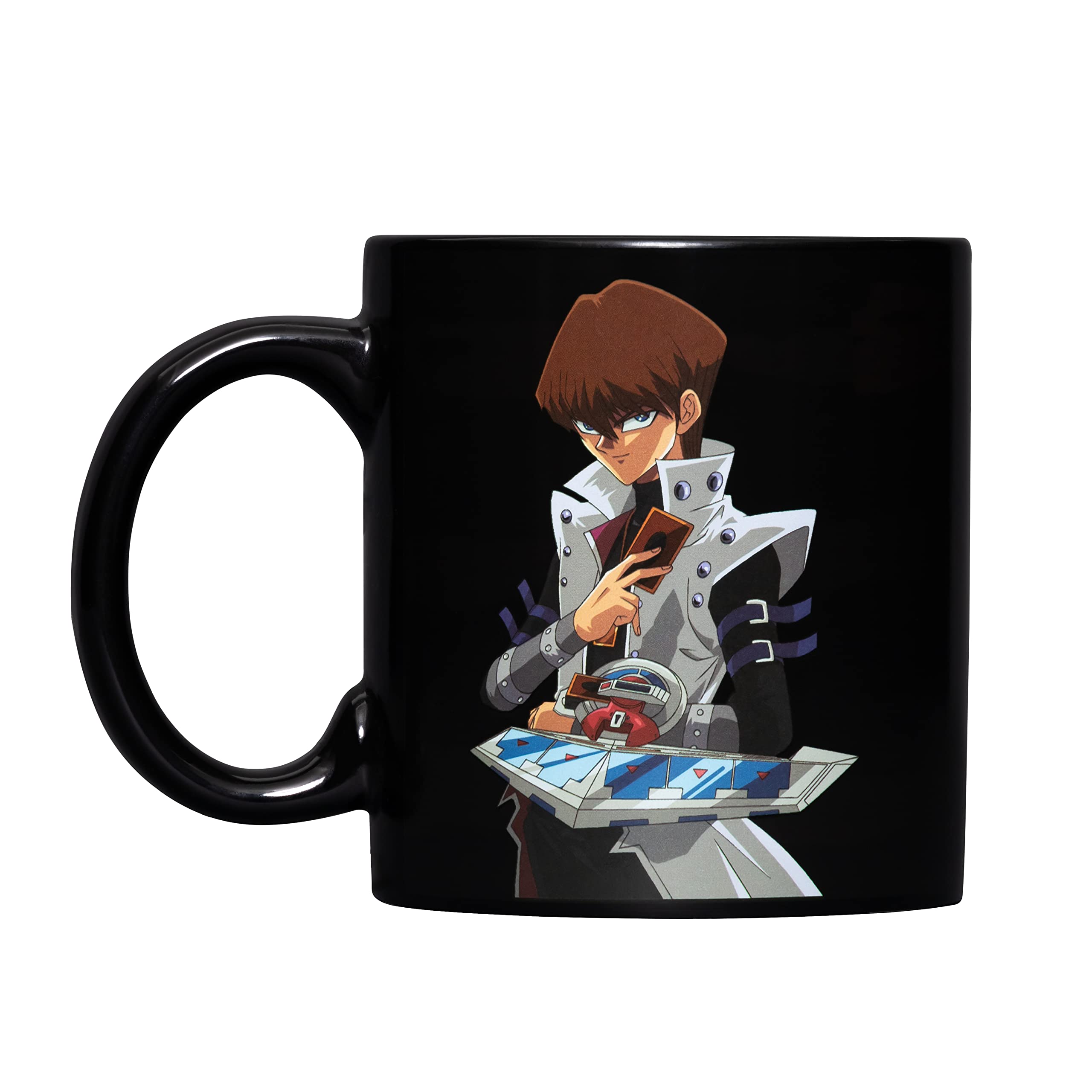 Surreal Entertainment YU-GI-OH Kaiba and Blue Eyes White Dragon Monster Heat Change Ceramic Coffee Mug Black