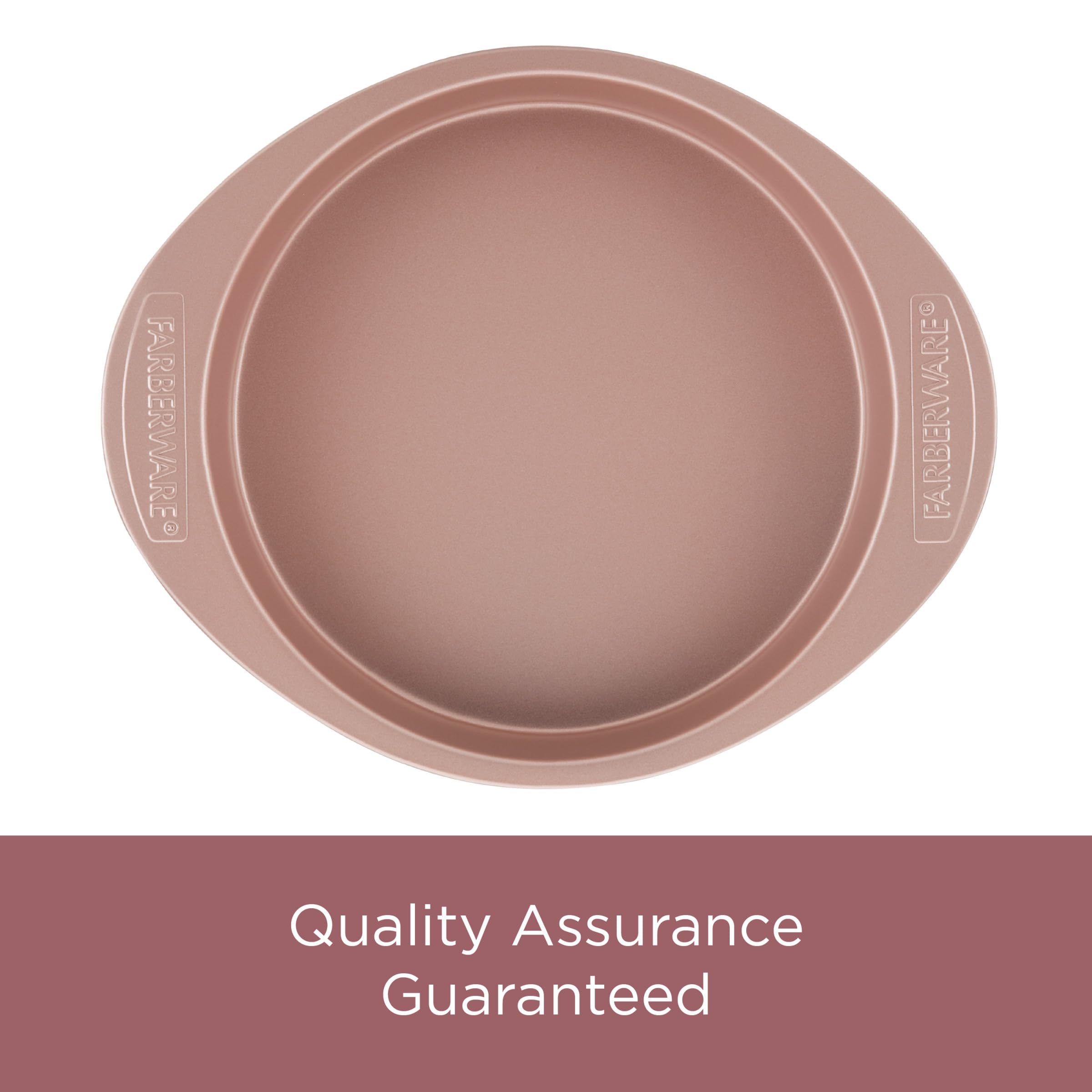 Farberware 47776 Nonstick Bakeware, Nonstick Muffin Pan / Cupcake Pan - 12 Cup, Rose Gold Red