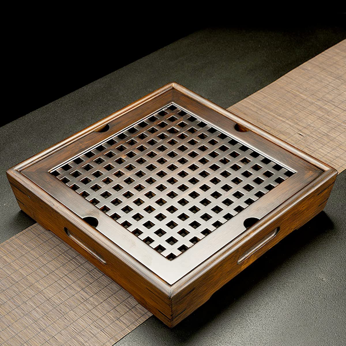 Bamboo Chinese Gongfu Tea Tray Table Box With Water Storage For Kungfu Tea Set