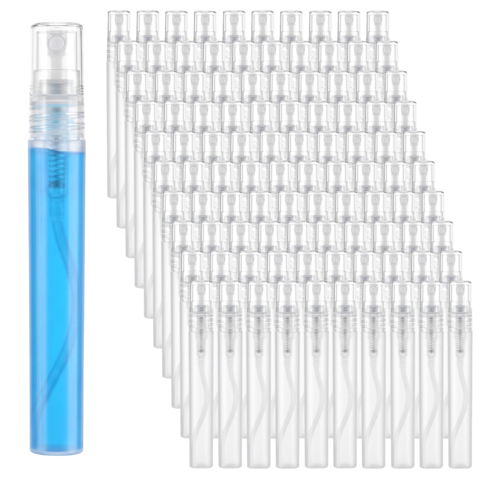 100 Pcs 10ml Mini Spray Bottle Bulk, Plastic Perfume Spray Bottles