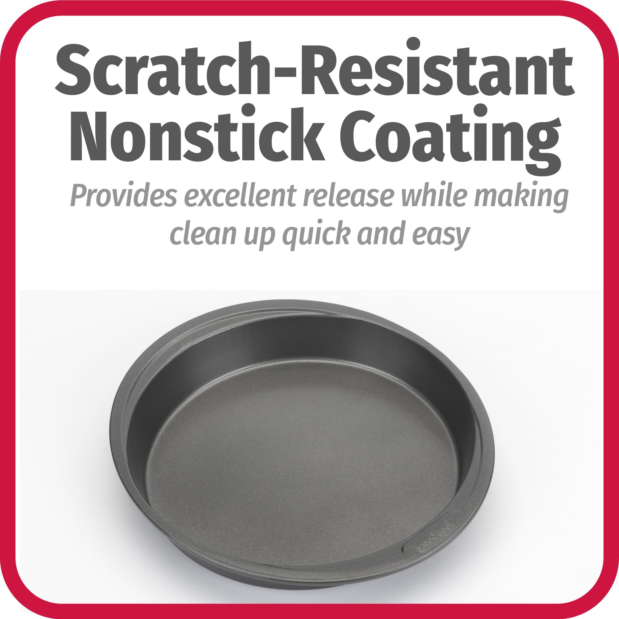 Good Cook 9 In Round Cake Pan, 2Pk, Gray