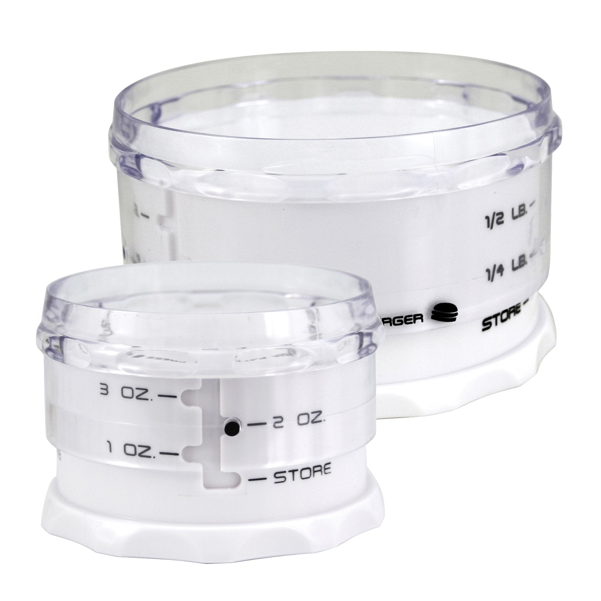 Kitchenart Adjust-A-Burger Press Set, Plastic, 2-Piece, White