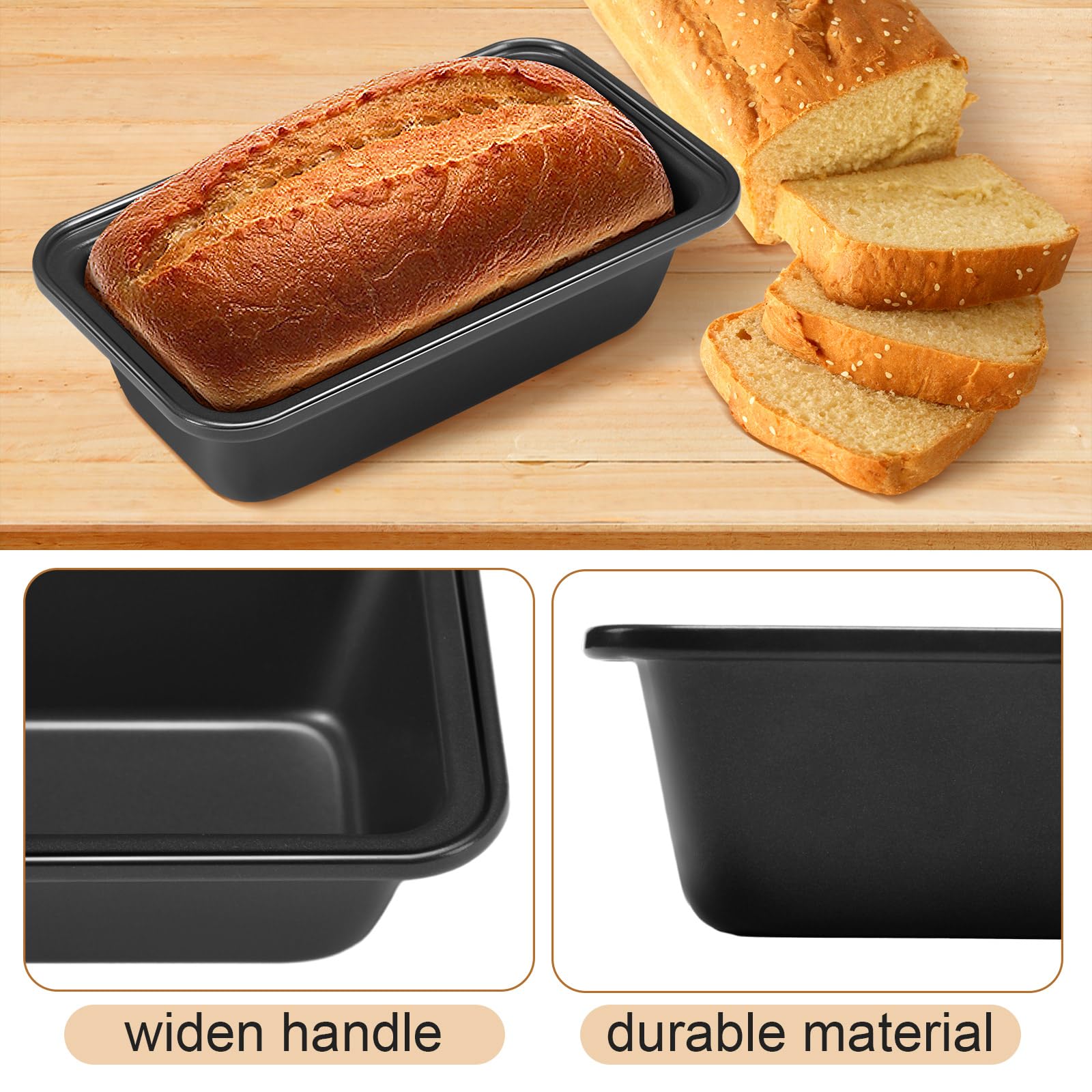 Uiifan 12 Pcs Mini Loaf Pan For Baking Bread Non Stick Small Banana Bread Tins 6.1 X 3.3 X 2.1 Inches Nonstick Carbon Steel Tiny