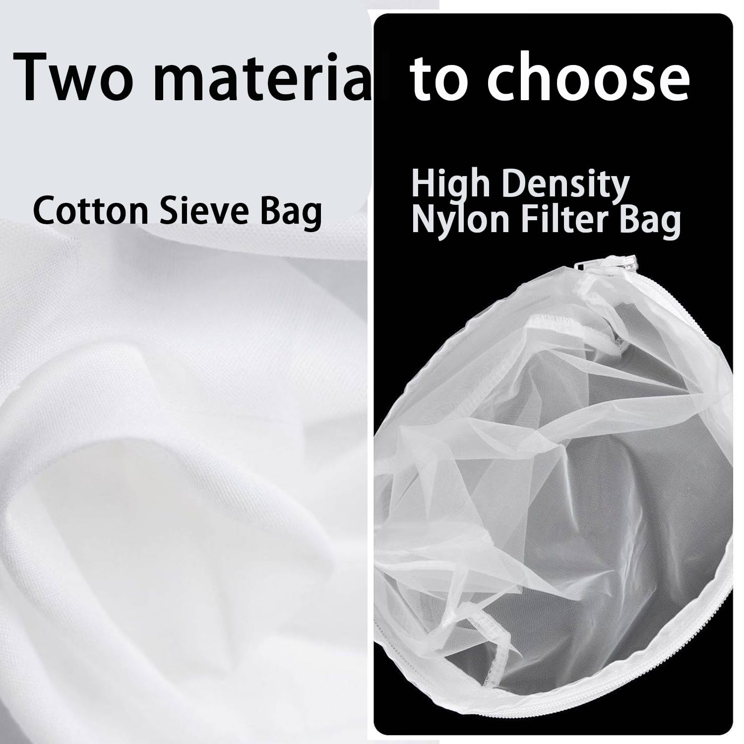 Cheese Cloths For Straining With Handle, 3Pcs Reusable Extra Fine Mesh Strainer, 2 Cotton Nut Milk Bag & 1 Nylon Filter Bag, Che