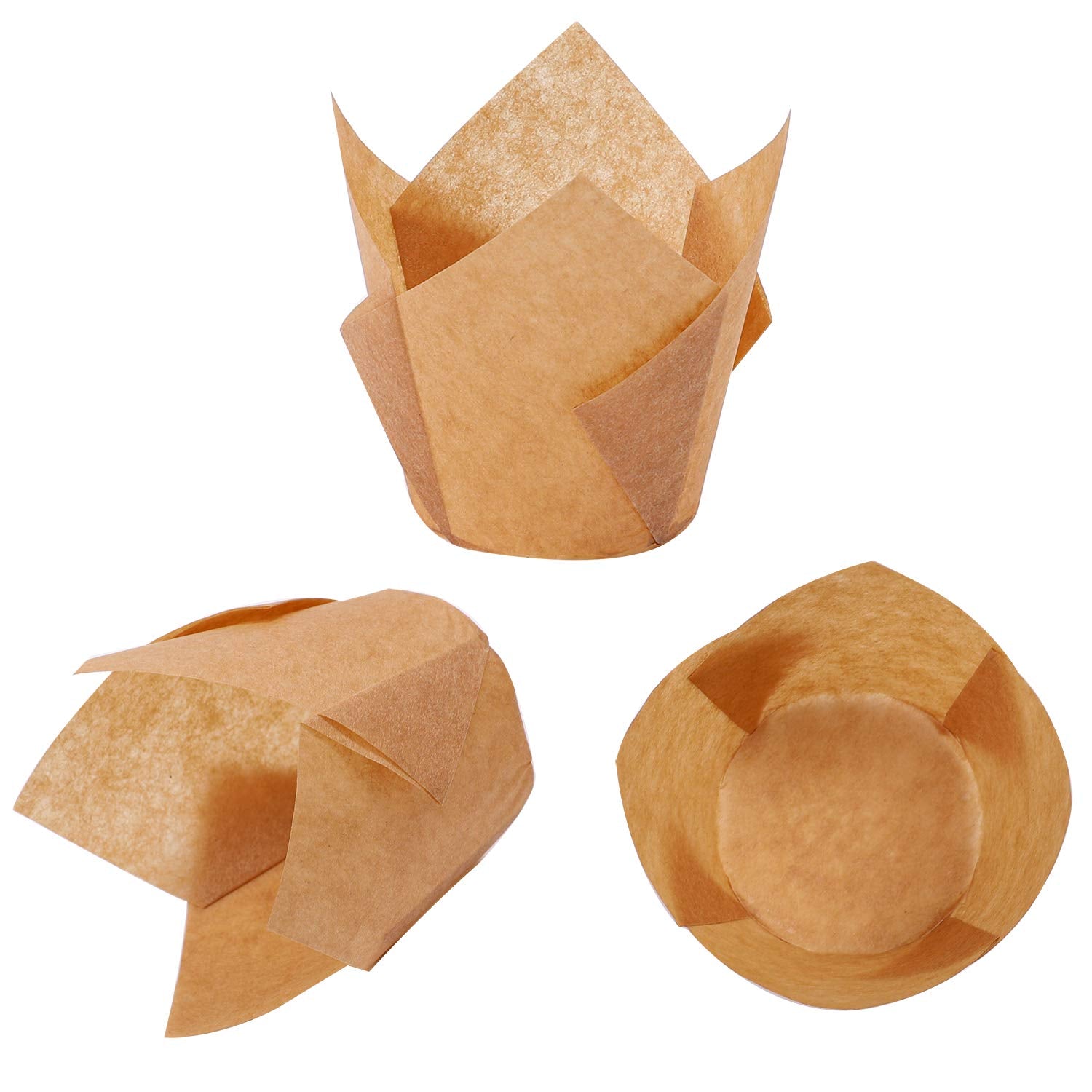 Ruisita 150 Pieces Mini Baking Cups Tulip Baking Cups Cupcake Liners Muffin Liners For Wedding, Birthday, Baby Shower Parties, N