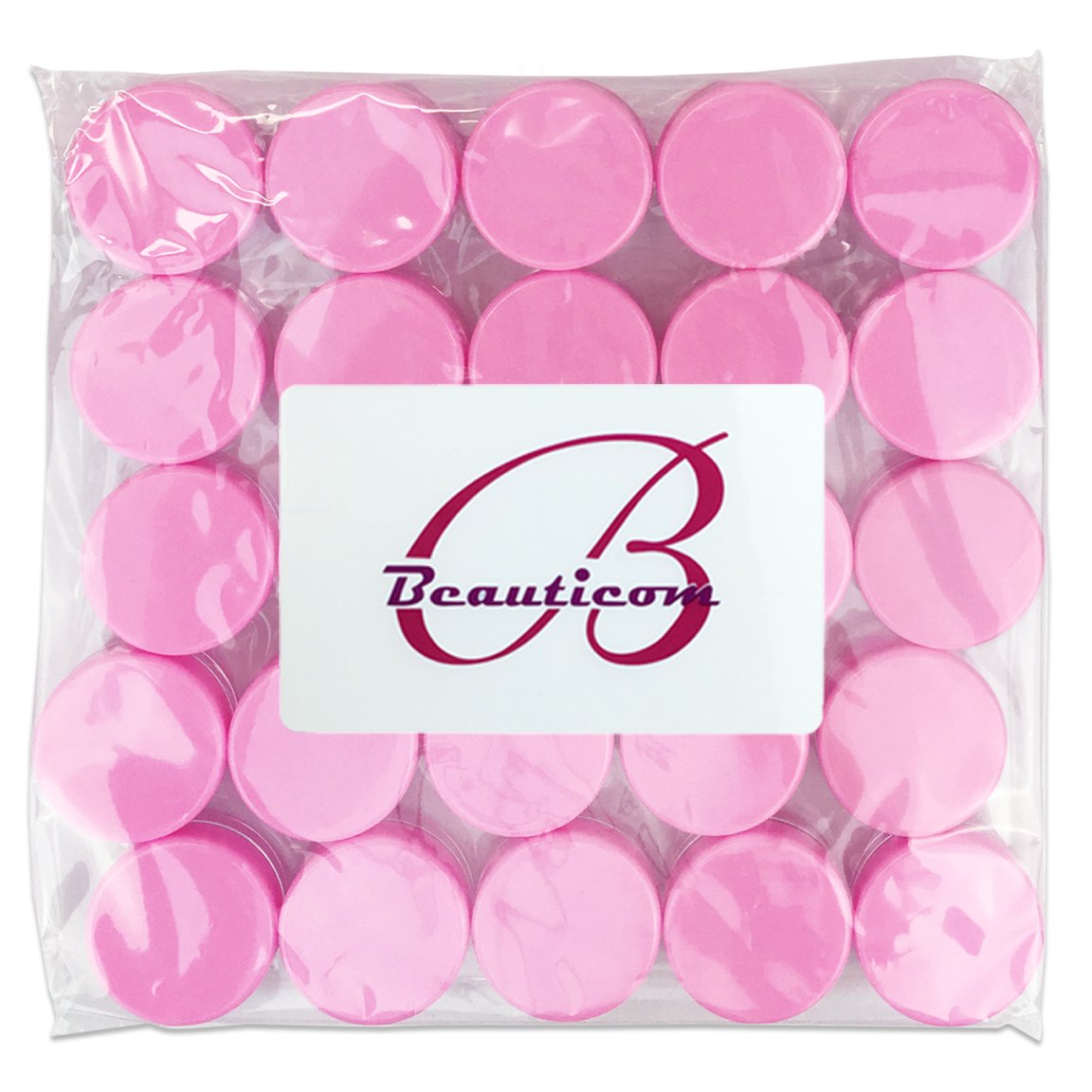 Beauticom 3G/3Ml Round Clear Jars With Pink Lids For Herbs, Spices, Loose Leaf Teas, Coffee And Other Foods - Bpa Free (Quantity