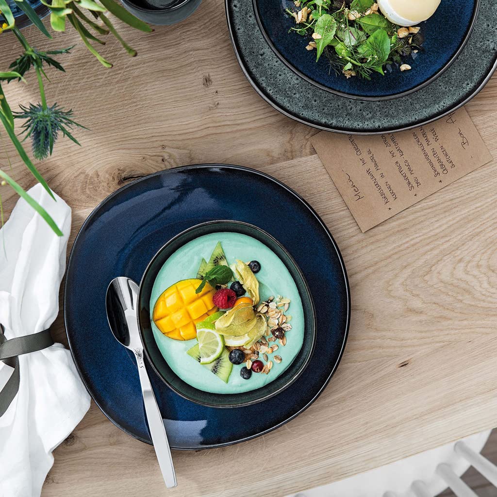 Villeroy & Boch Lave Bleu Dinner Plate, 11X1 In, Stoneware, Blue