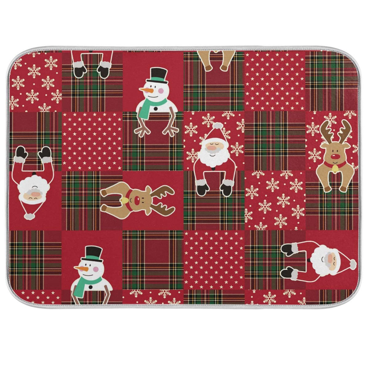 Dish Drying Mat For Kitchen, Christmas 18 In X 24 In Absorbent, Microfiber Dish Drying Rack Pad