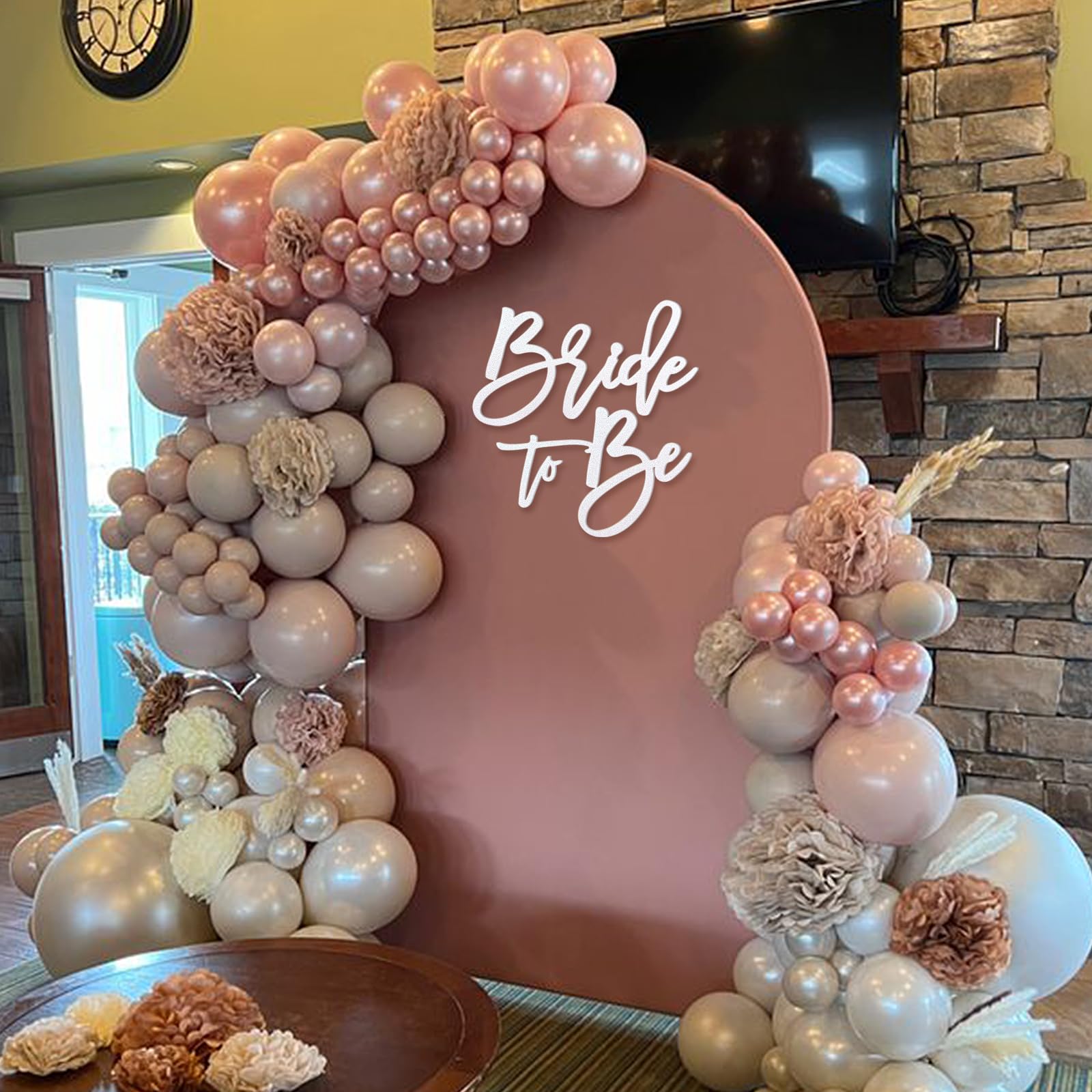 MASTRON Bride to Be Sign - Glitter White Felt Letters Bridal Shower Sign for Backdrop Bride to Be Sign Letters for Balloon Arch
