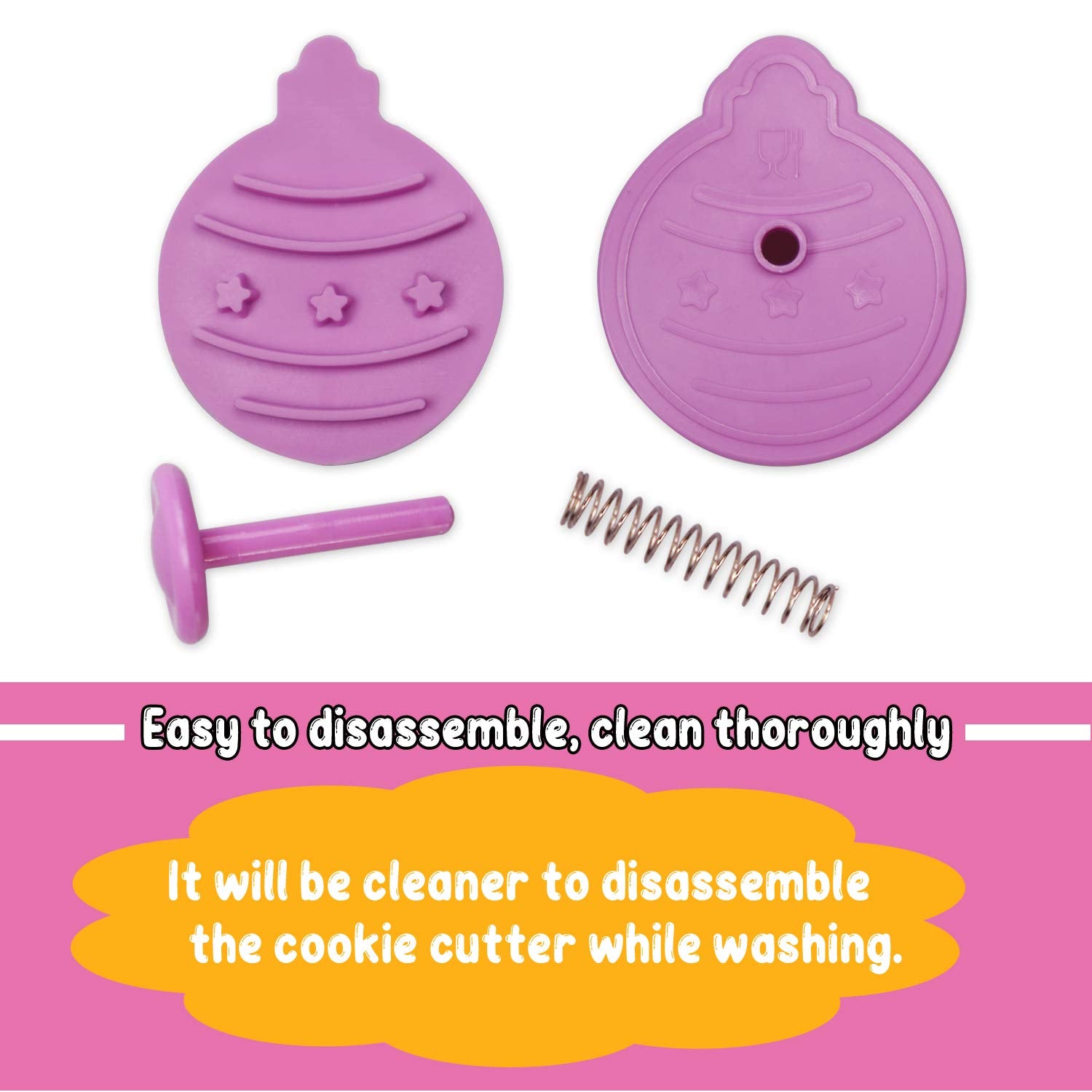 Mini 3D Christmas Cookie Cutters Set  Christmas Holiday Fondant Biscuit Pastry Cookie Cutter Stamp  Xmas Spring-loaded Handle Cutter Shape with Santa  Christmas Tree  Bell  Gingerbread Man (4 PCS)