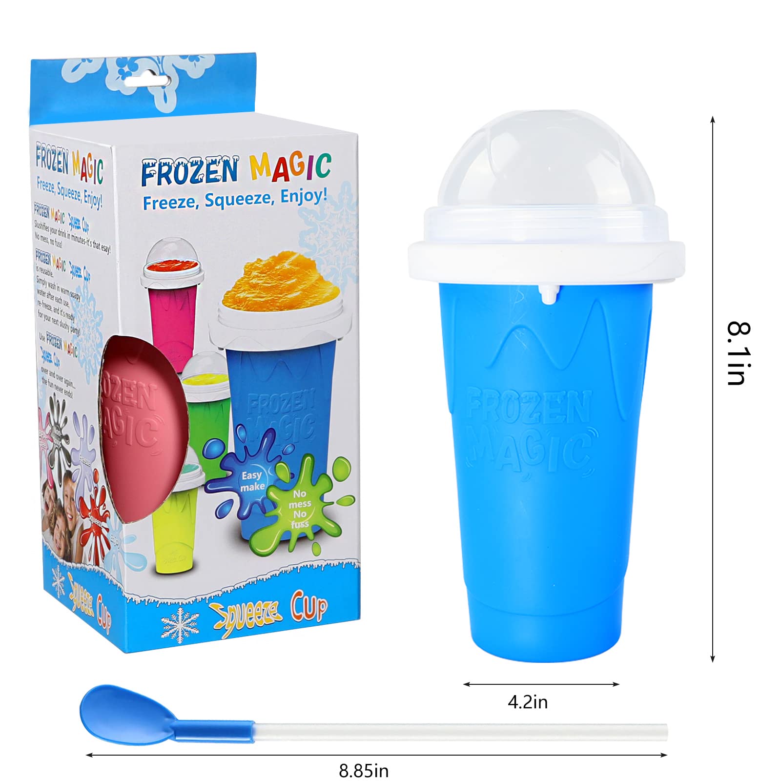 Cdbz Slushy Cup Slushie Cups,Slushie Machine Slushy Maker Cup,Slushie Cup Maker Squeeze Slushy Machines,Frozen Magic Slushy Cup