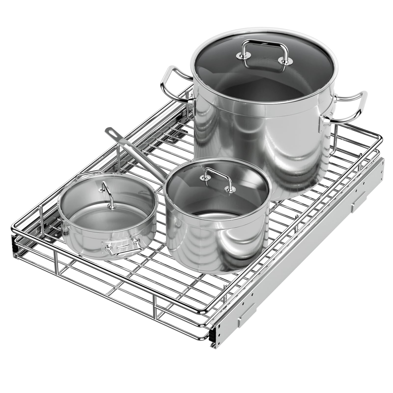 Pull Out Cabinet Organizer, 14.8 Slide Out Kitchen Organizers Storage