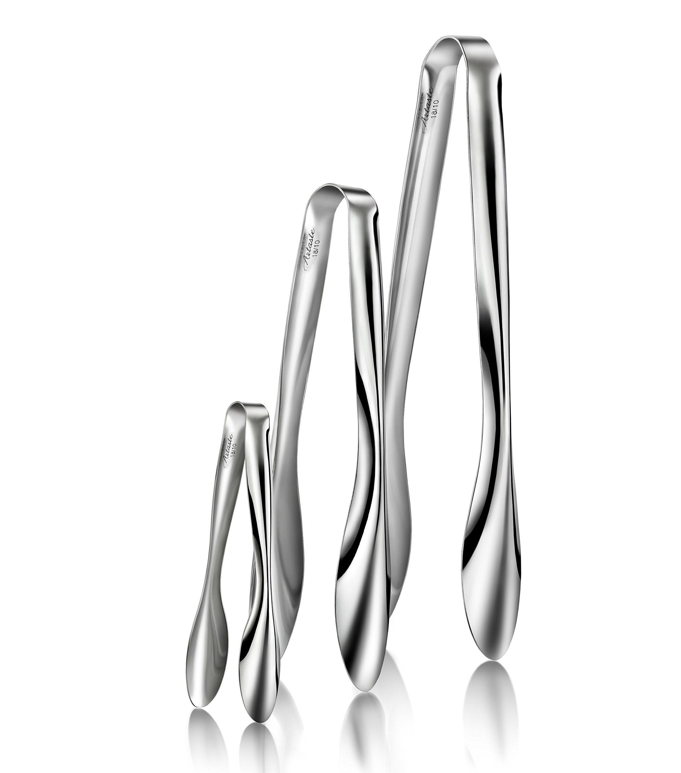 Artaste 43167 Rain 18/10 Stainless Steel Utility Tongs, Set Of 3