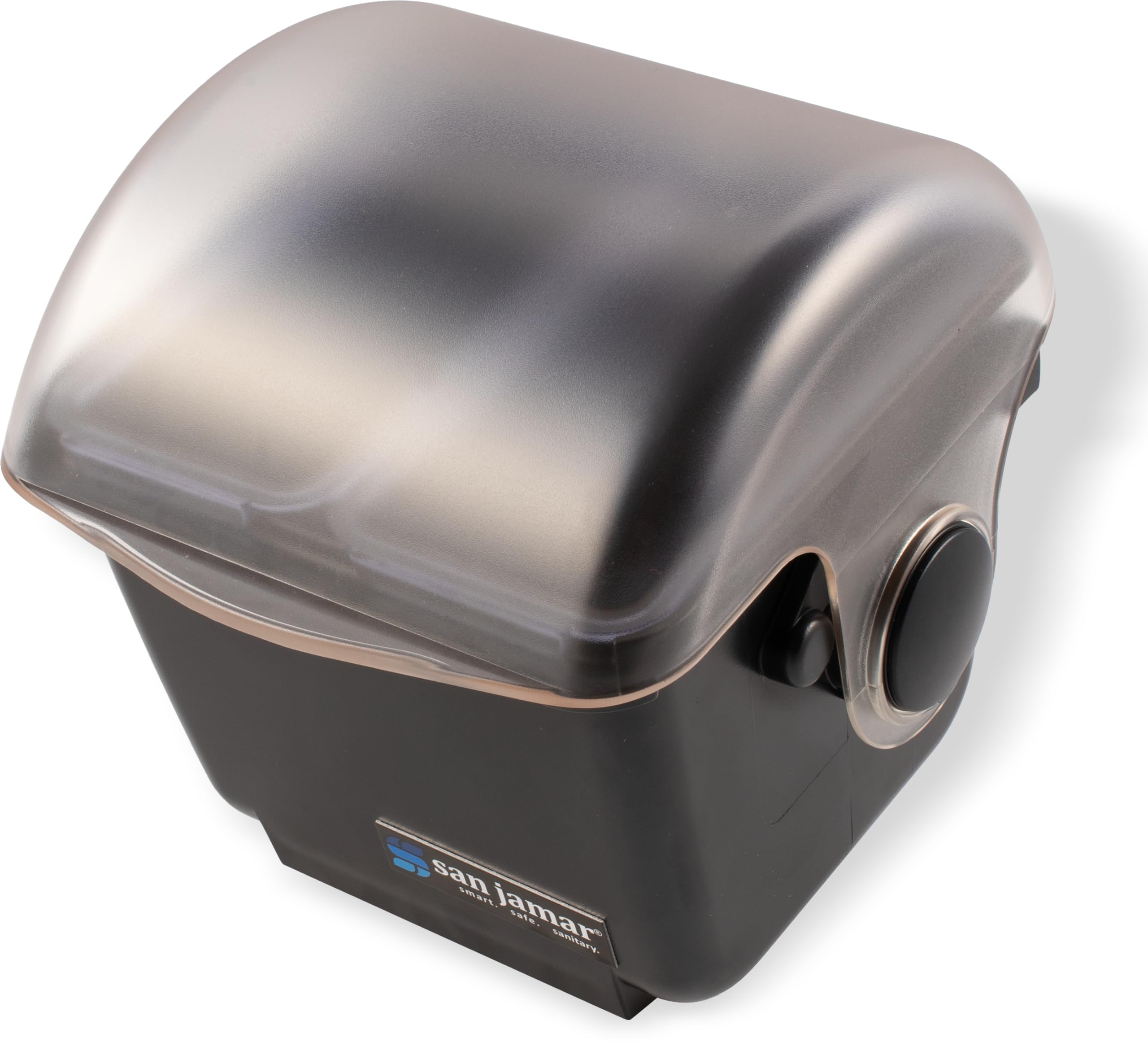 San Jamar Mini Dome Condiment Holder Chillable With Dome Lid For Kitchen, Bar, And Restaurants, Plastic, 1 Quart, Black