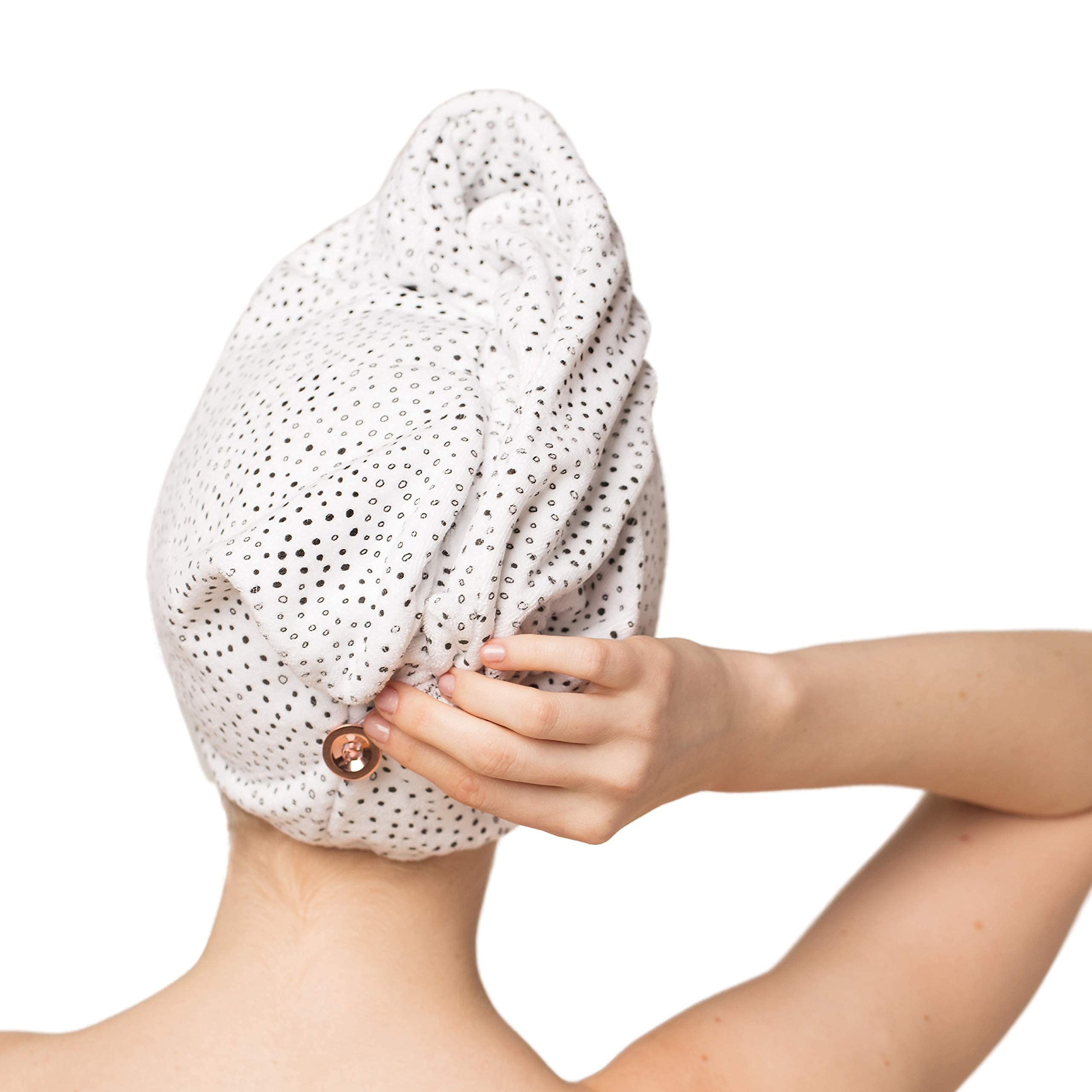 Kitsch Microfiber Hair Towel Wrap - Quick Dry Curly Hair Wraps for Women Wet Hair | Microfiber Towel for Hair | Hair Drying Towe