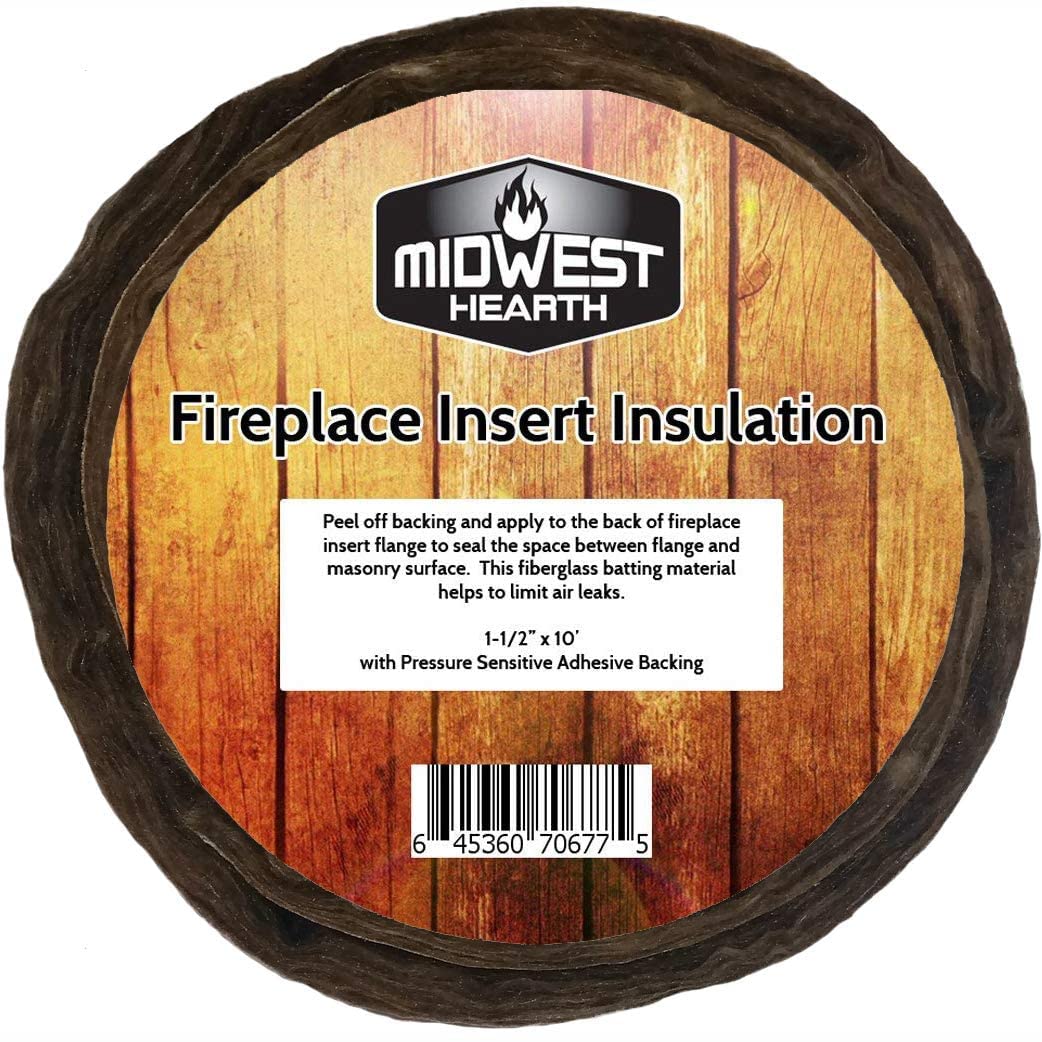 Midwest Hearth Fireplace Insert Insulation 10' Roll W/Self Adhesive Backing