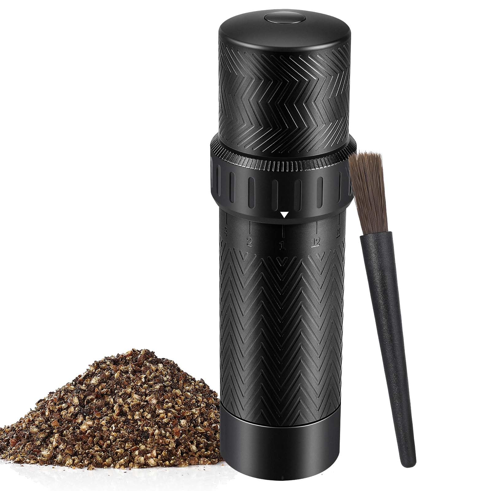 Heavy Duty Manual Pepper Grinder With More Pepper Output, Professional Grade Pepper Mill Refillable Set And Coarseness Can Be Ad