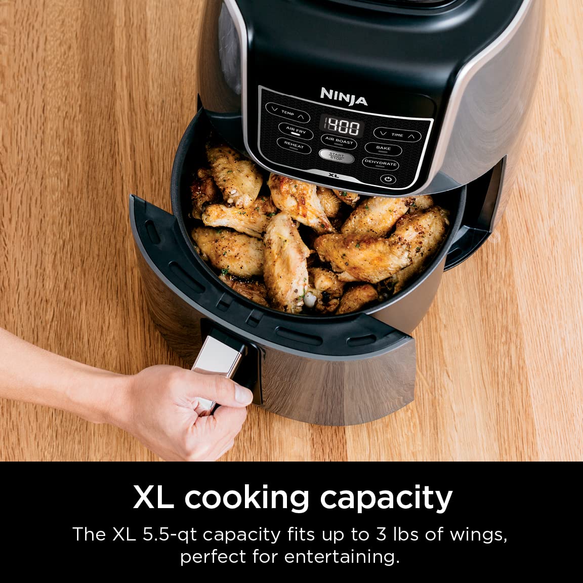 Ninja Air Fryer Xl, 5.5 Qt. Capacity That Can Air Fry, Air Roast, Bake, Reheat & Dehydrate, With Dishwasher Safe, Nonstick Baske