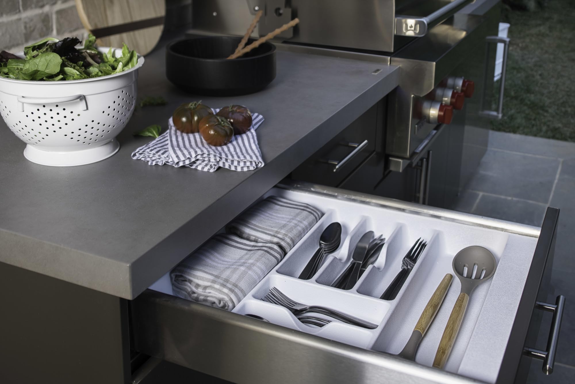 Rev-A-Shelf Polymer Trim to Fit Glossy Drawer Insert Cutlery Organizer