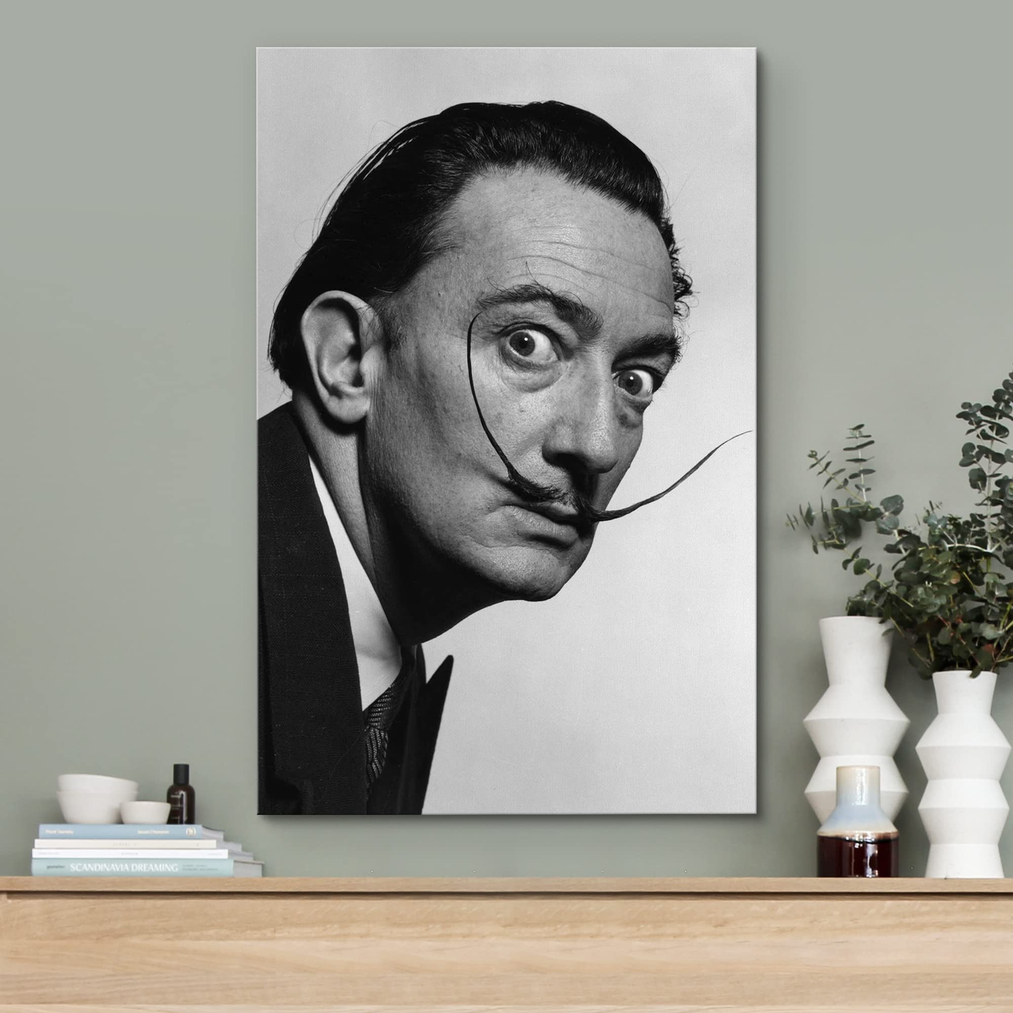 Wall26 Canvas Print Wall Art Famous Spanish Master Artist Salvador Dali Mustache Historic Classic Photography Realism Traditiona