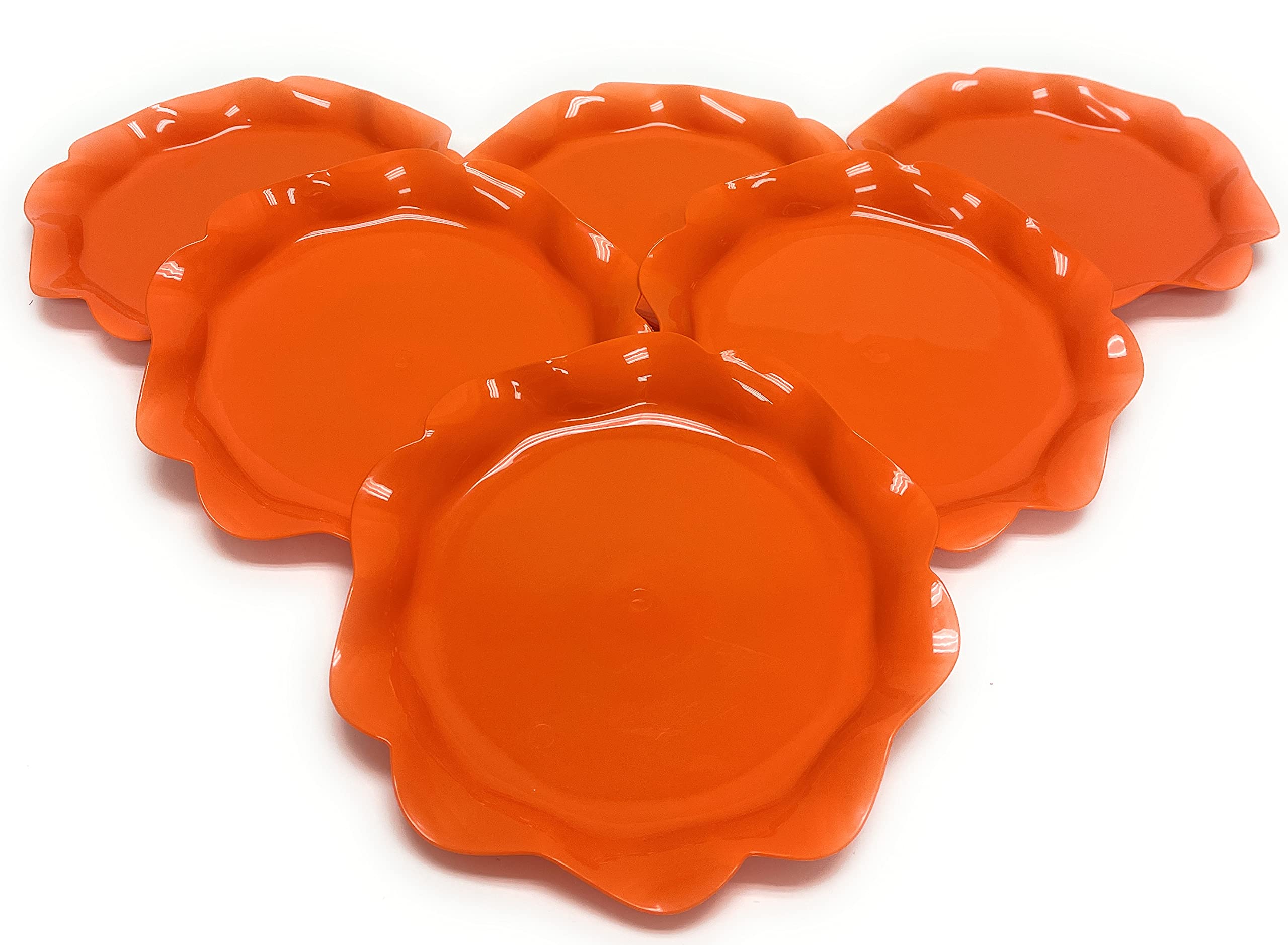 Mintra Home Reusable Bowls And Plates 6Pk - Lotus Collection (Orange, Bowl 6Pk - (5.5Inw X 2.75Inh))