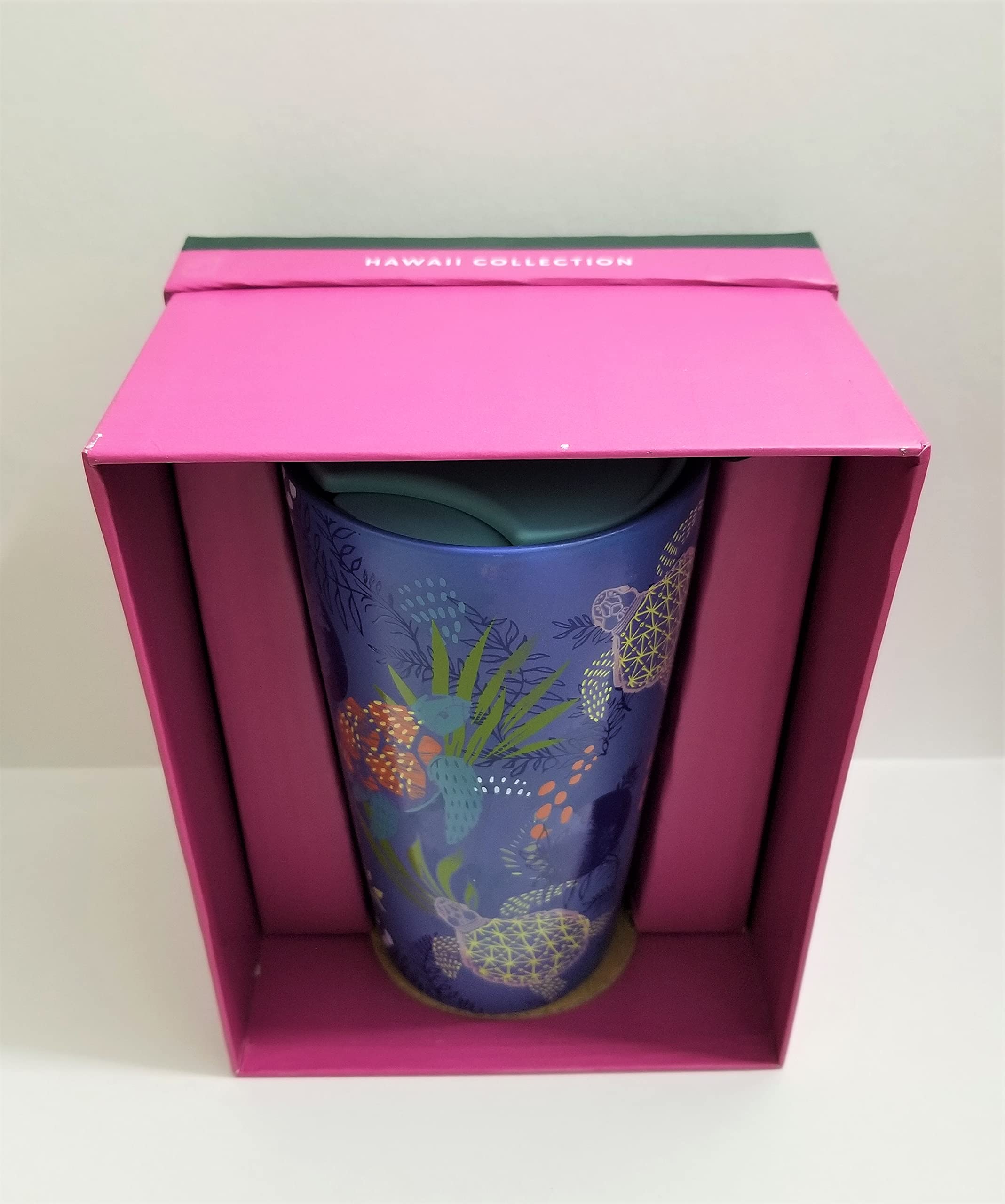 Starbucks 2021 Hawaii Collection 12Oz Blue Sea Turtle Moon Double Walled Ceramic Tumbler