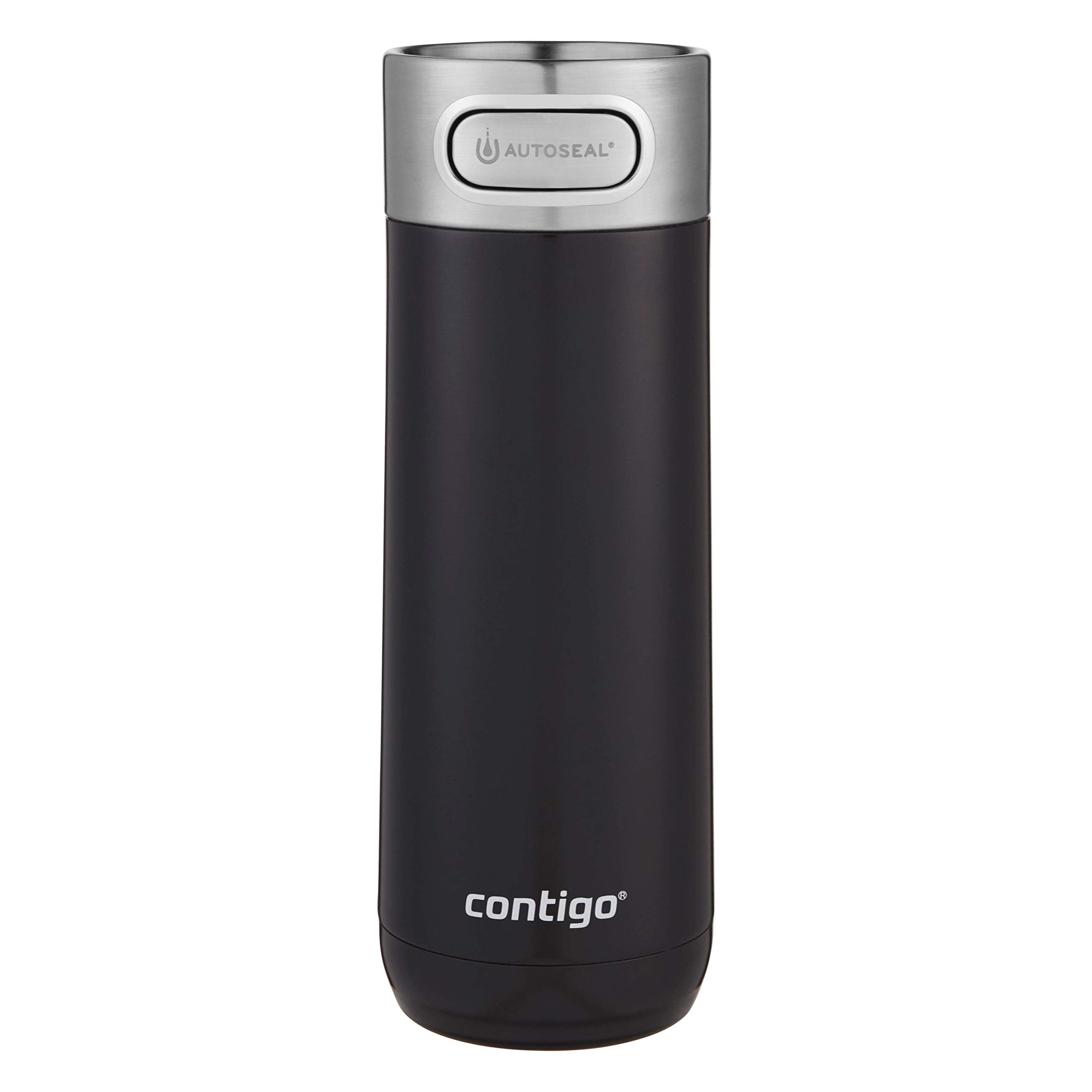 Contigo Luxe Autoseal 16Oz Vacuum-Insulated Stainless Steel Travel Mug, Leak-Proof And Dishwasher Safe, Licorice - Perfect For H