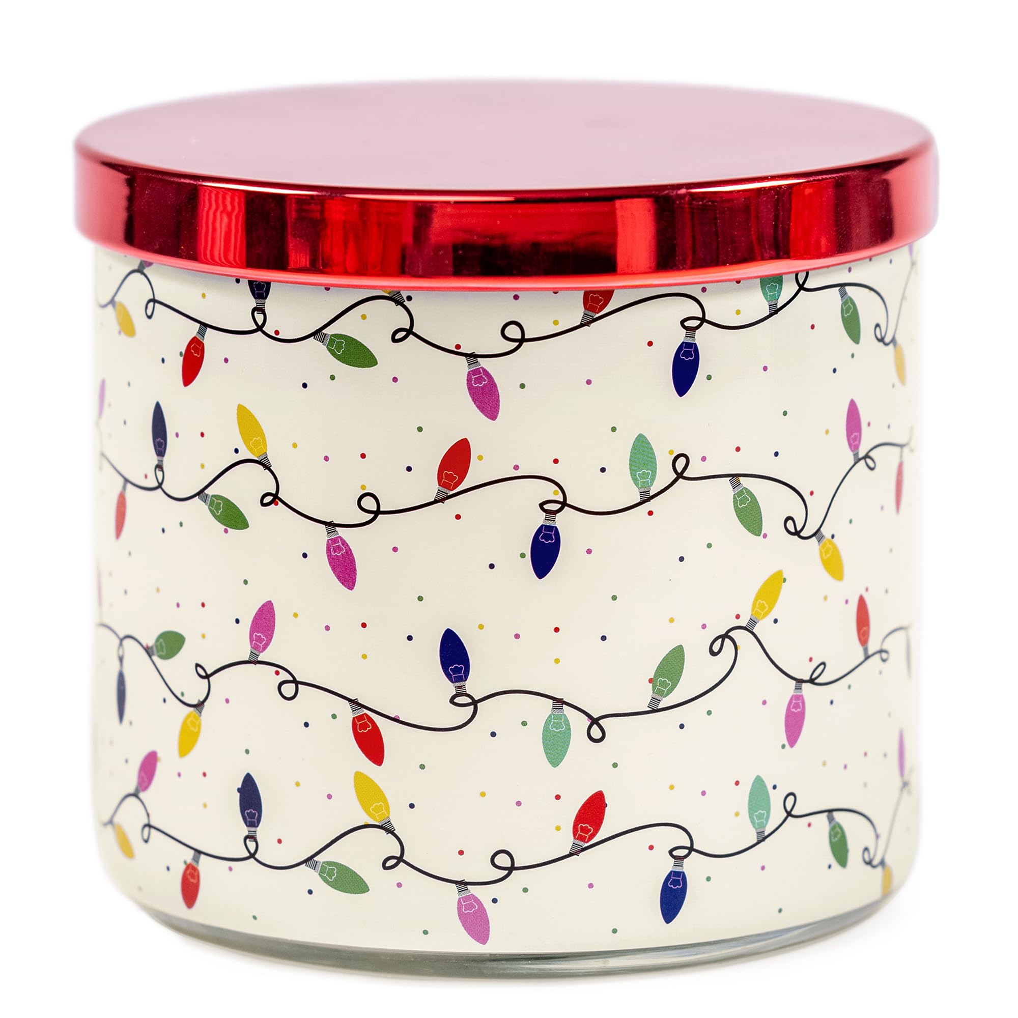 Christmas Candle, Xmas Cookies Scented Candle, Large 3 Wicks, 14 oz String Lights