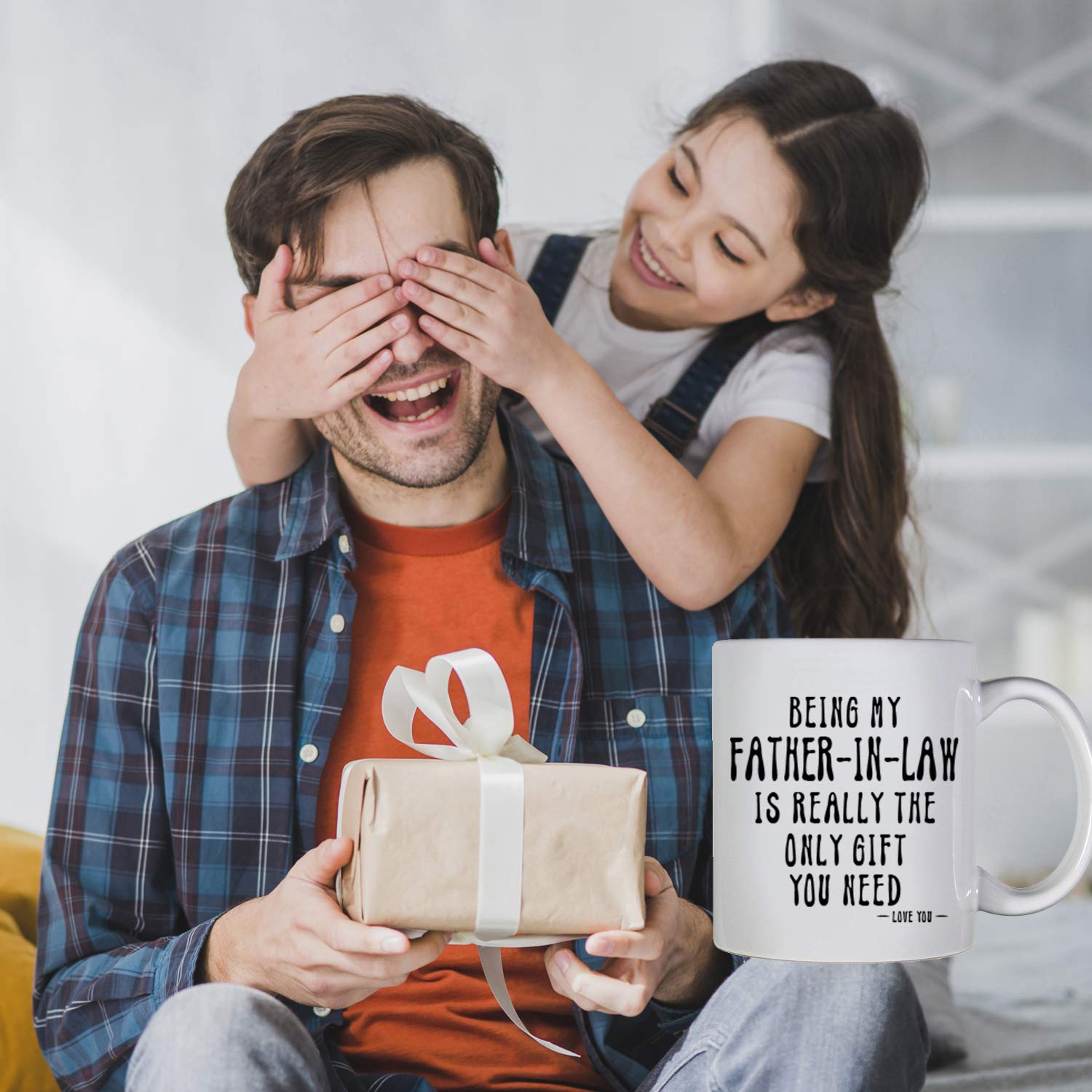 Kropsis Being My Father In Law Is Really The Only You Need Love You Funny Fathers Day Ceramic Coffee Mug White
