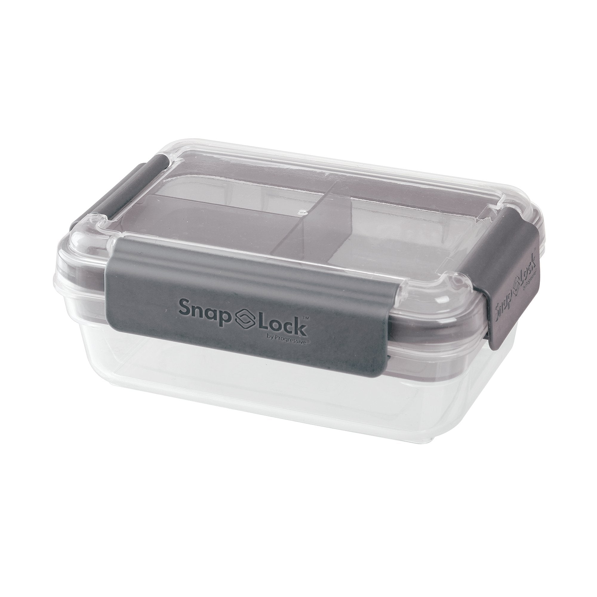 Snaplock By Progressive Bento-To-Go Container - Gray, Easy-To-Open, Leak-Proof Silicone Seal, Snap-Off Lid, Stackable, Bpa Free