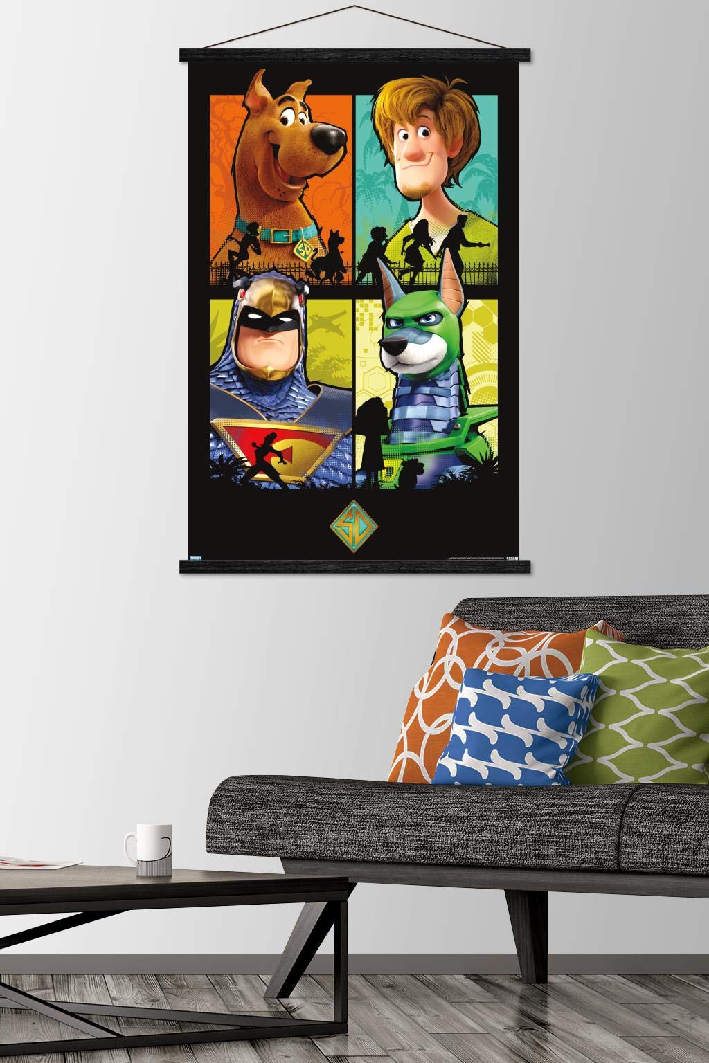 Trends International Scooby- Doo: Scoob! - Grid Wall Poster, 22.375'' X 34'', Premium Print And Black Hanger Bundle