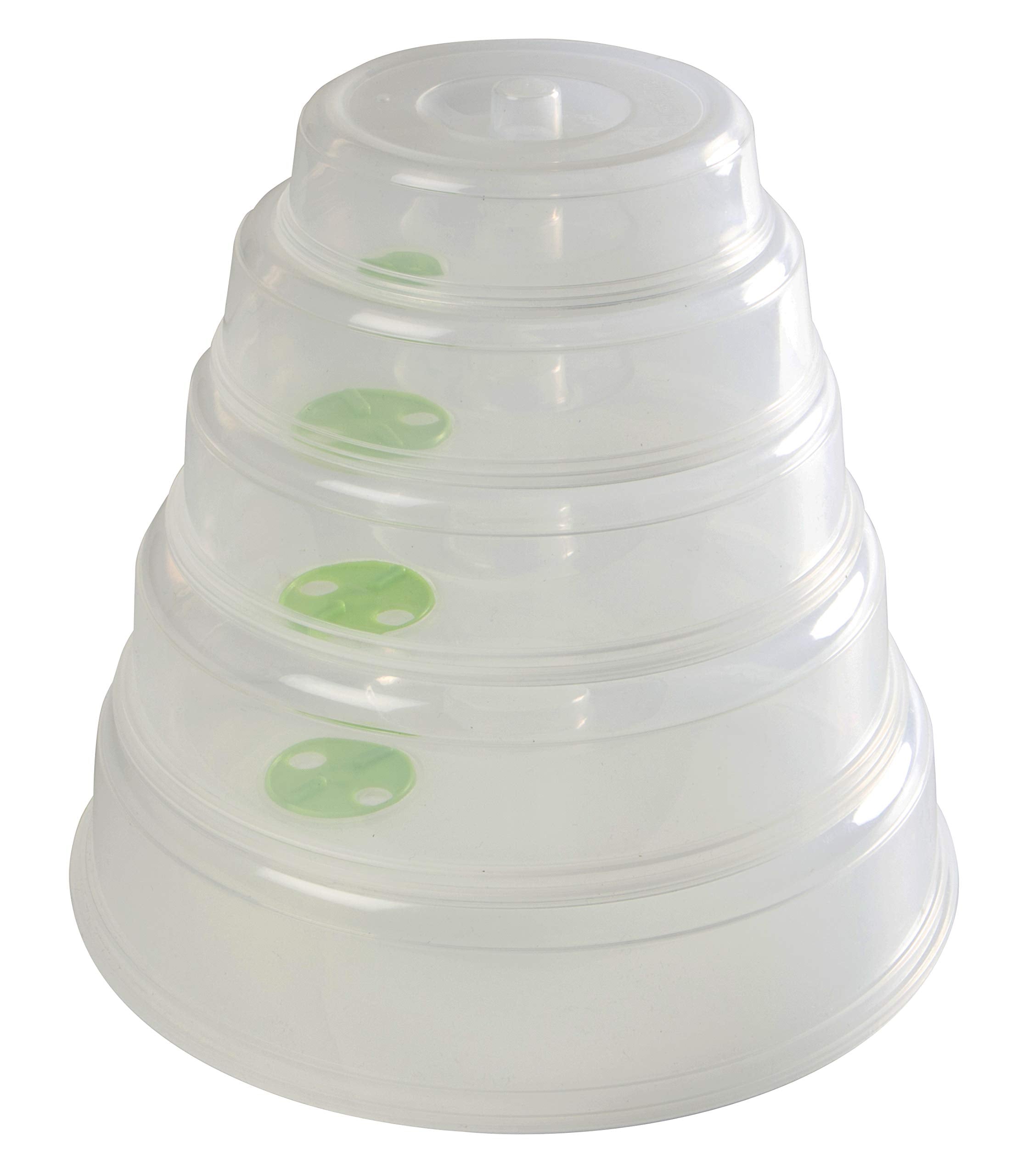 Simply Served Variety Pack Steam Vents Microwave Splatter Covers, Clear