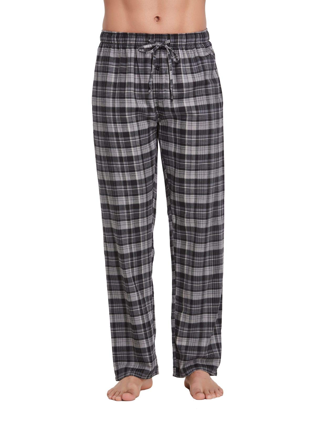 Cyz Mens 100 Cotton Super Soft Flannel Plaid Pajama Pants-F206-2Xl