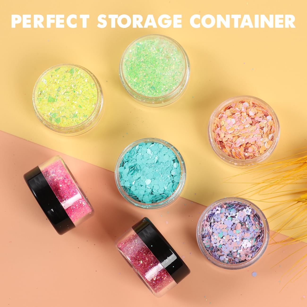 10 Gram 40 Count Sample Containers, Small Plastic Containers With Lids, Empty Sample Jars With Labels And Mini Disposable Spatul