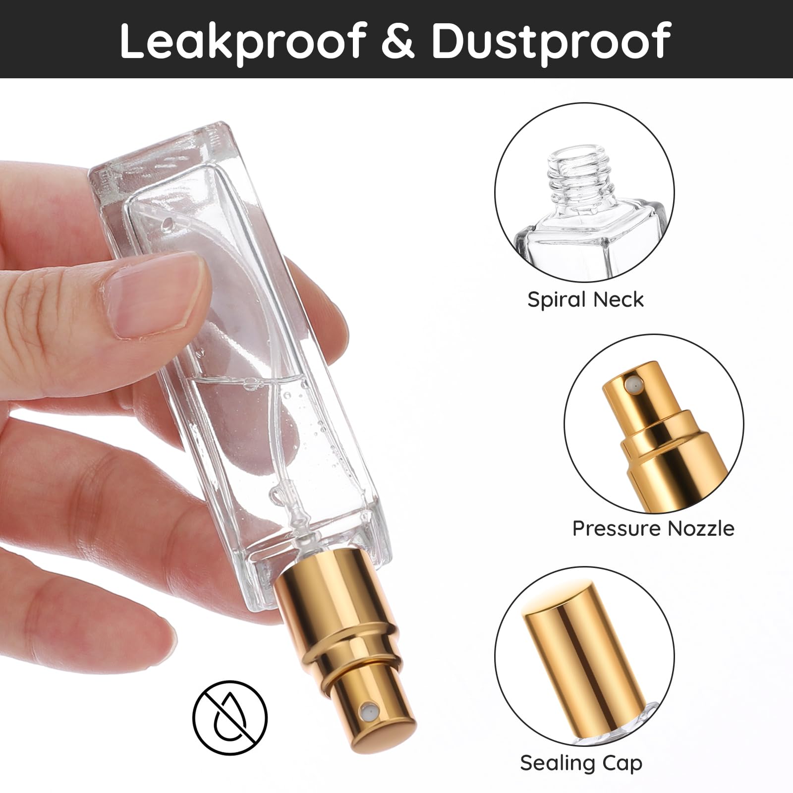 Segbeauty Perfume Travel Refillable, 5 Pack Of 20Ml Atomizer Sprayer For Perfume, Portable Travel Size Perfume Bottles Cologne S