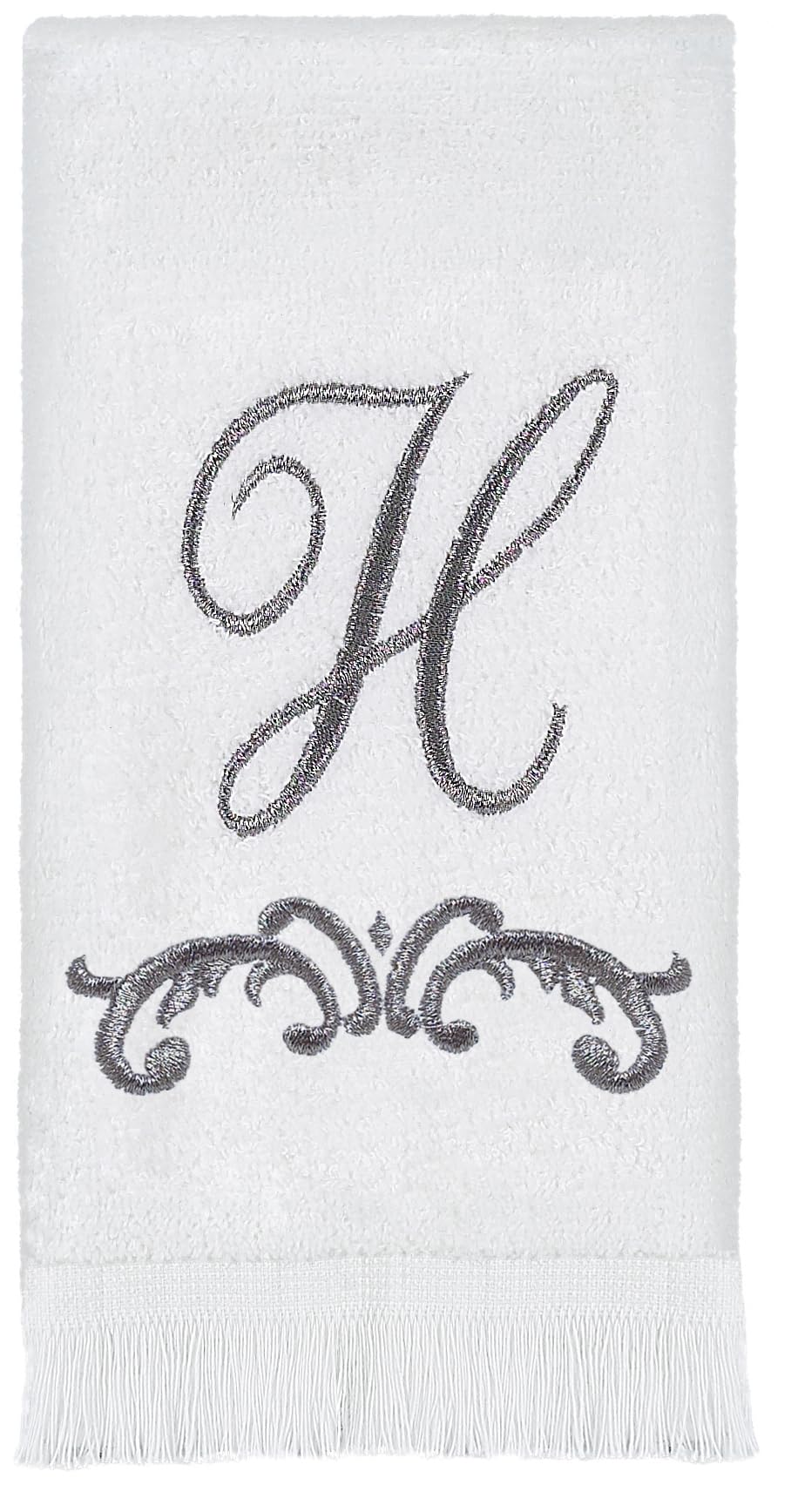 Avanti Linens 13474Wpw Monogrammed Fingertip Towel, H , White