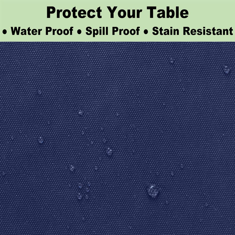Plastic Navy Blue Tablecloths 3 Pack Disposable Table Covers 54'' X 108'' Deep Blue Table Cloths Peva Party Tablecovers For Part