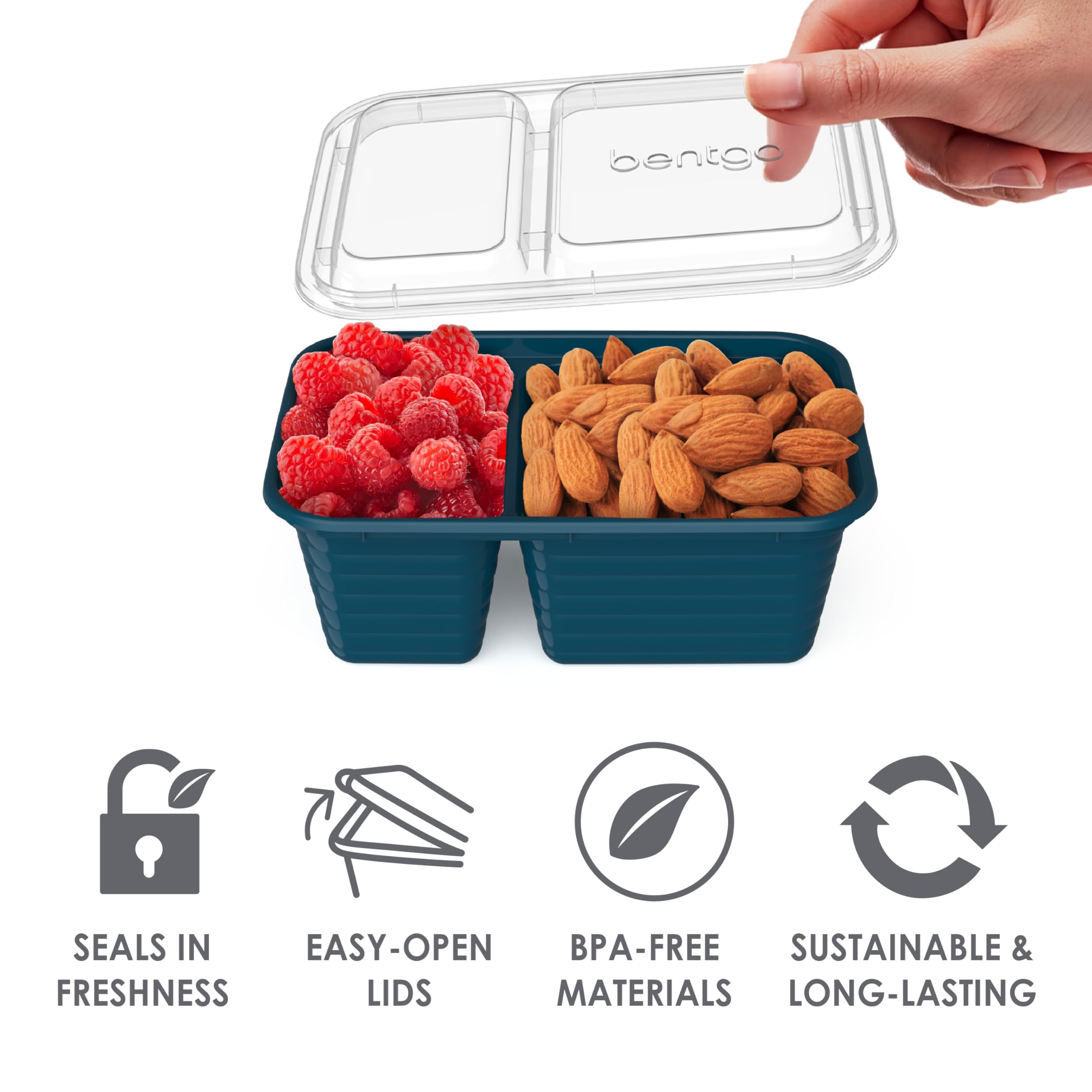 Bentgo Prep 60-Piece Variety Meal Prep Kit - Reusable Food Containers 1-Compartment Trays, Prep Bowls, & Snack Boxes For Healthy