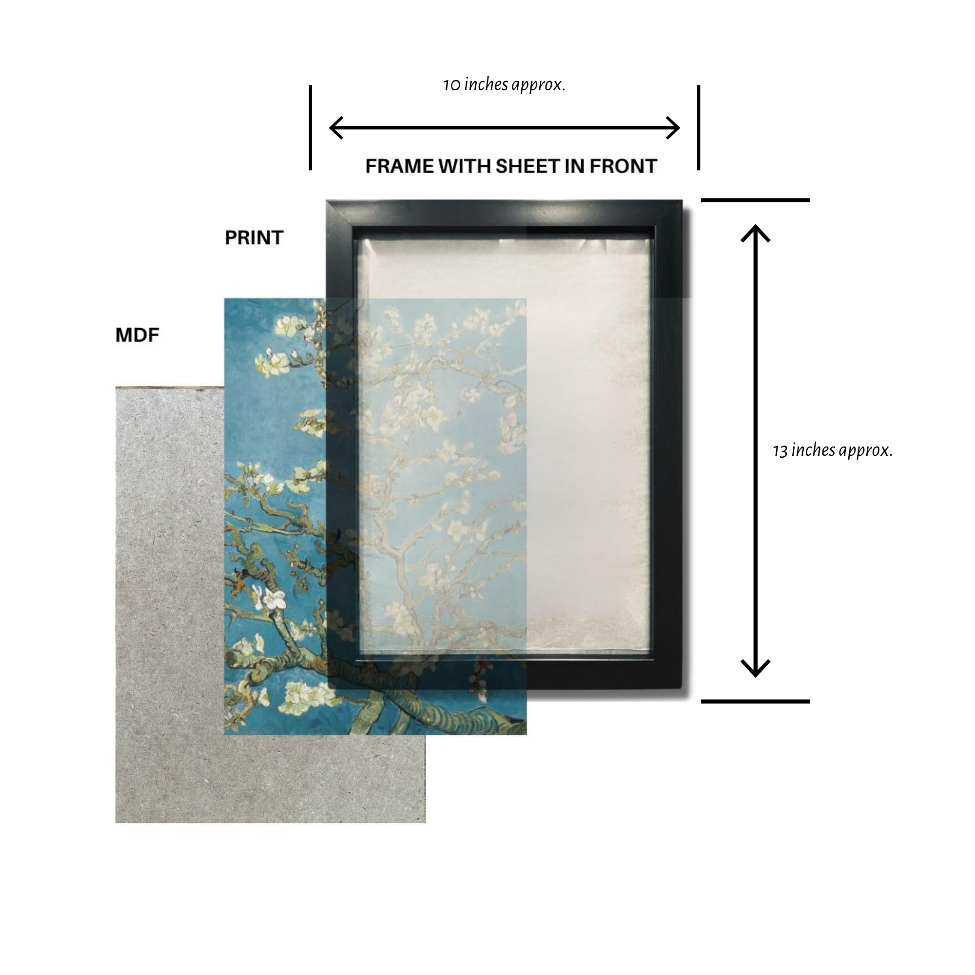 Kagaz Kala - Famous Personalities Digital Print With Motivation Quotes - Framed Quotes Poster - 13X10 Inches Synthetic (Apj Abdu