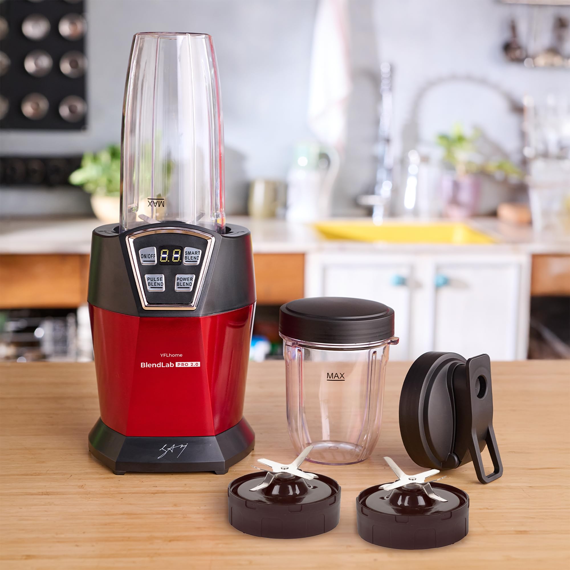 Yfl Home Blendlab Pro 2.0 Mixer Grinder For Kitchen, 1200W Blender With 2 Unbreakable Jars, 100% Copper Motor, Smoothie Maker Wi