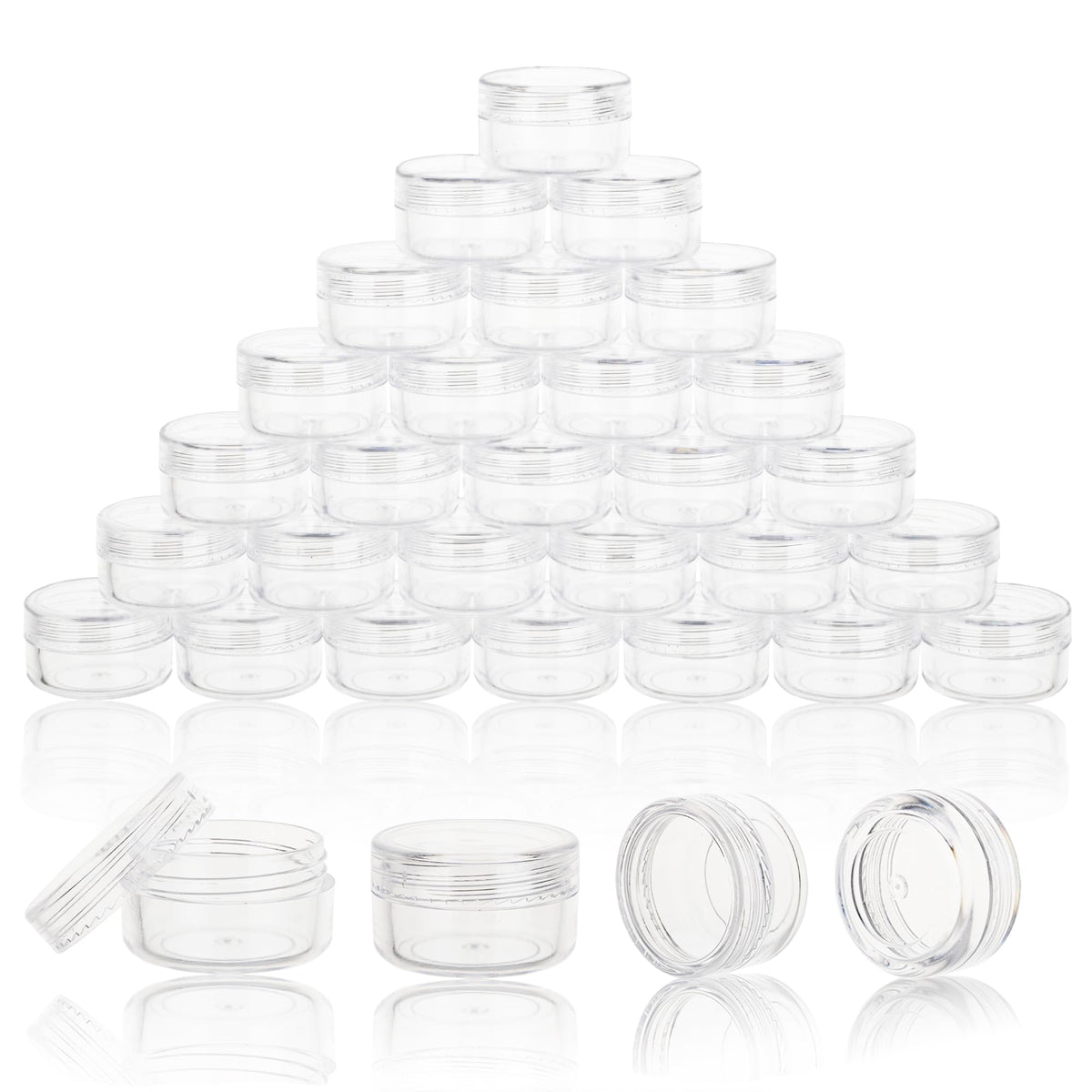 Sample Containers With Lids 50 Count 3 Gram Sample Containers, Clear Lip Balm Containers With Lids ...