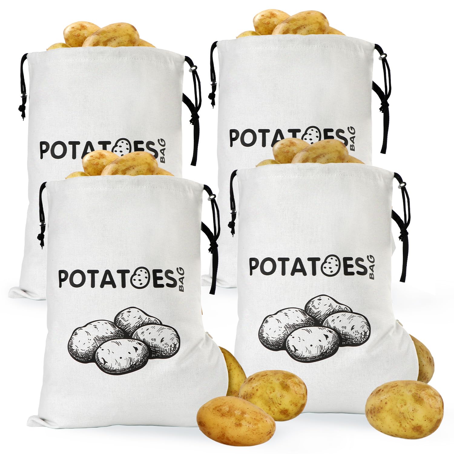 SWISSELITE Potato Onion Storage Bag, Washable Onions Potatoes Keeper