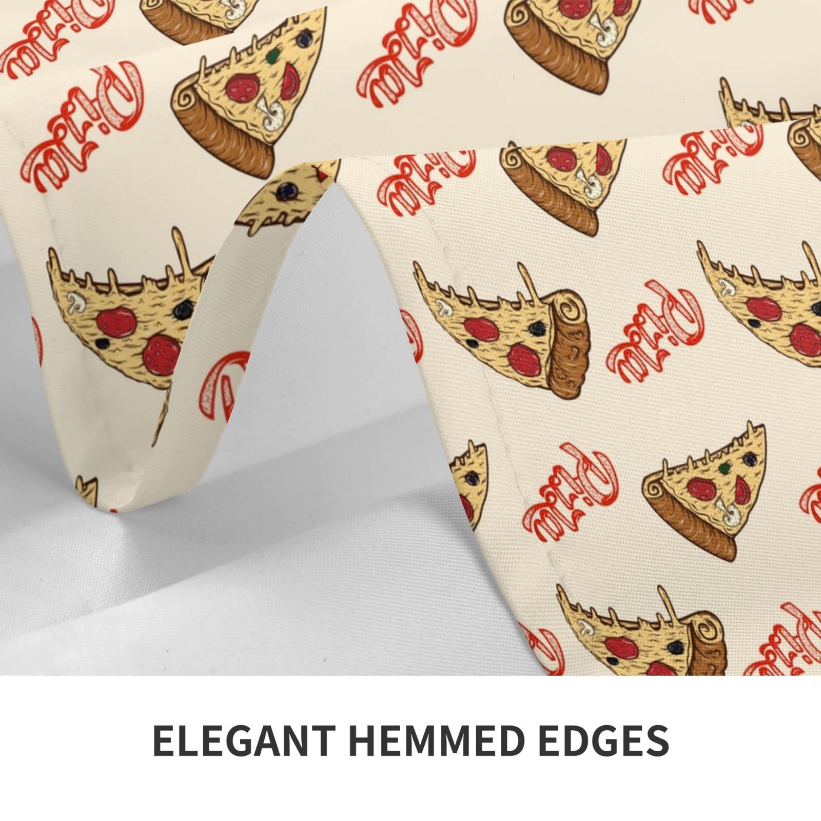 Cute Pizza Food Waterproof Tablecloth For Kitchen Dinning Room Decor Picnic Birthday Party,Funny Table Cloth Outdoor Indoor Tabl