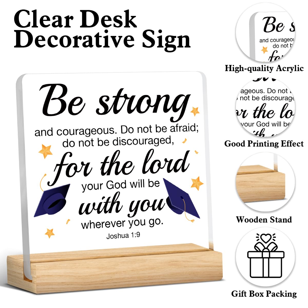 Christian Graduation Gifts for Her Him, Graduation Gifts for Phd Masters High School College Student, Religious Gift Acrylic Des